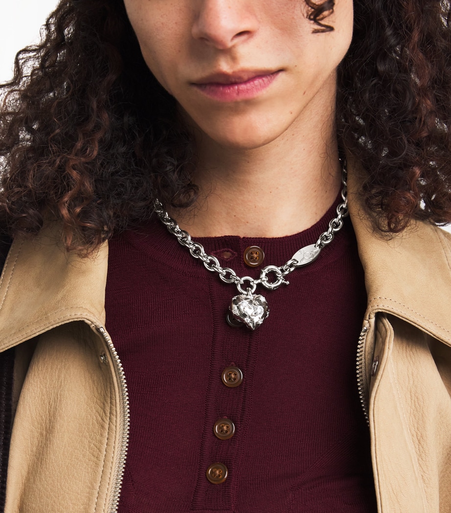 Crystal-Embellished Lee Necklace P102 PLTNM/WHT Image 2