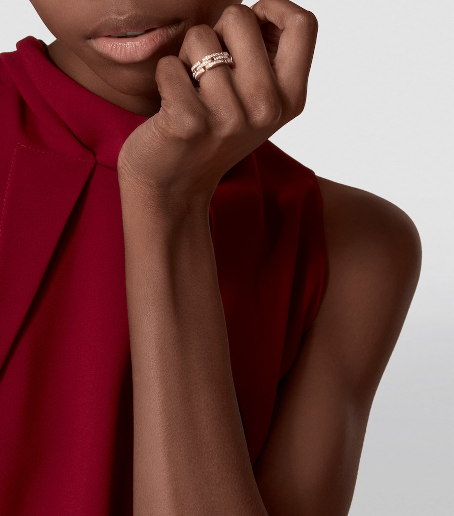 Cartier Rose Gold and Diamond Maillon Panthère Ring Harrods UK