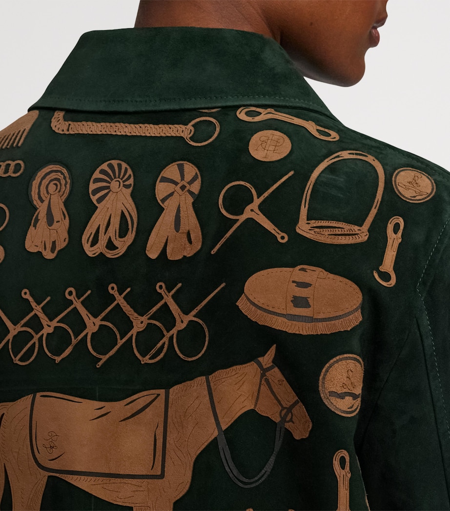 Lamb Suede Work Jacket DARK RACING GREEN Image 9