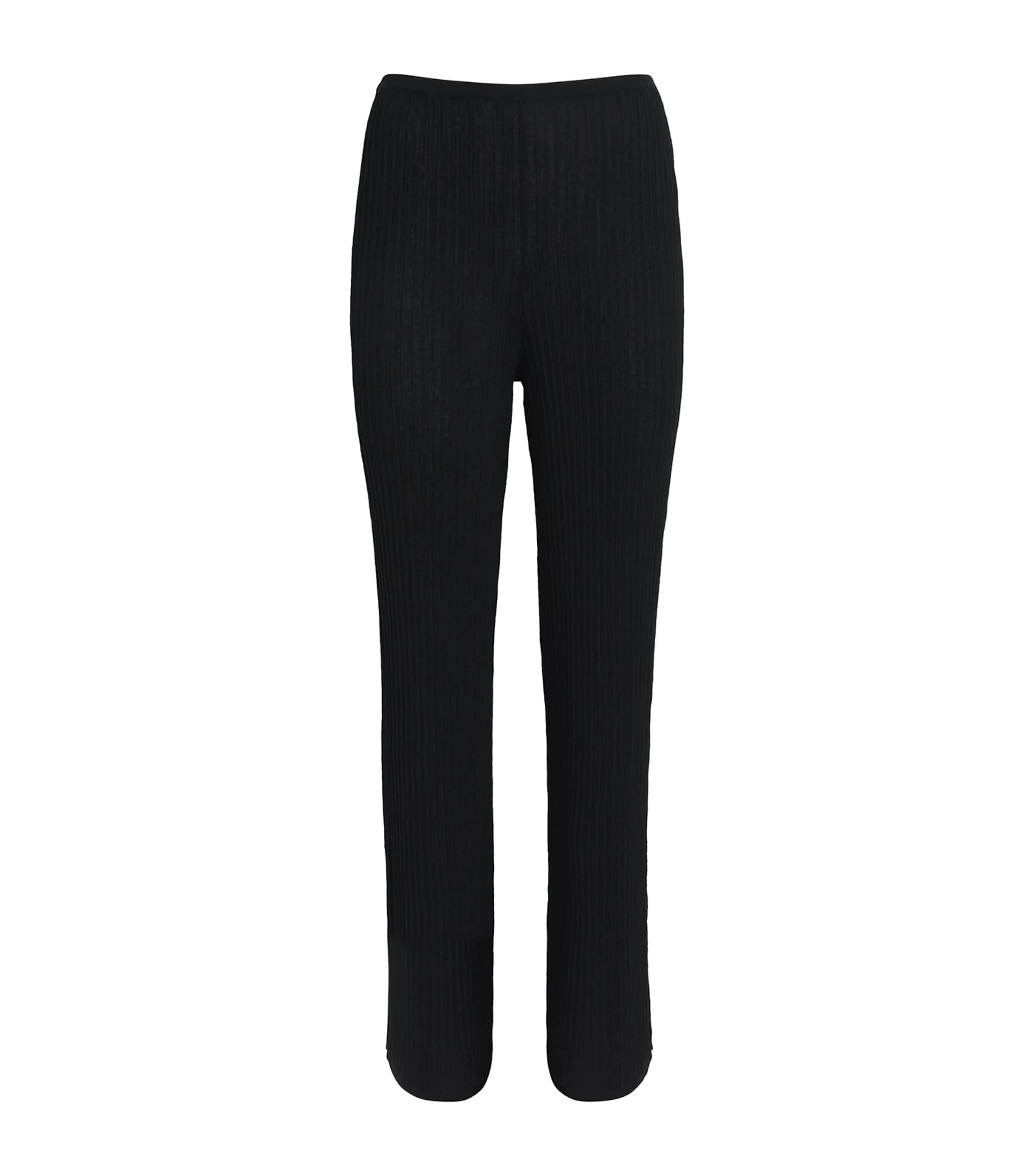 Skims Sheer Knit Sweatpants In Black