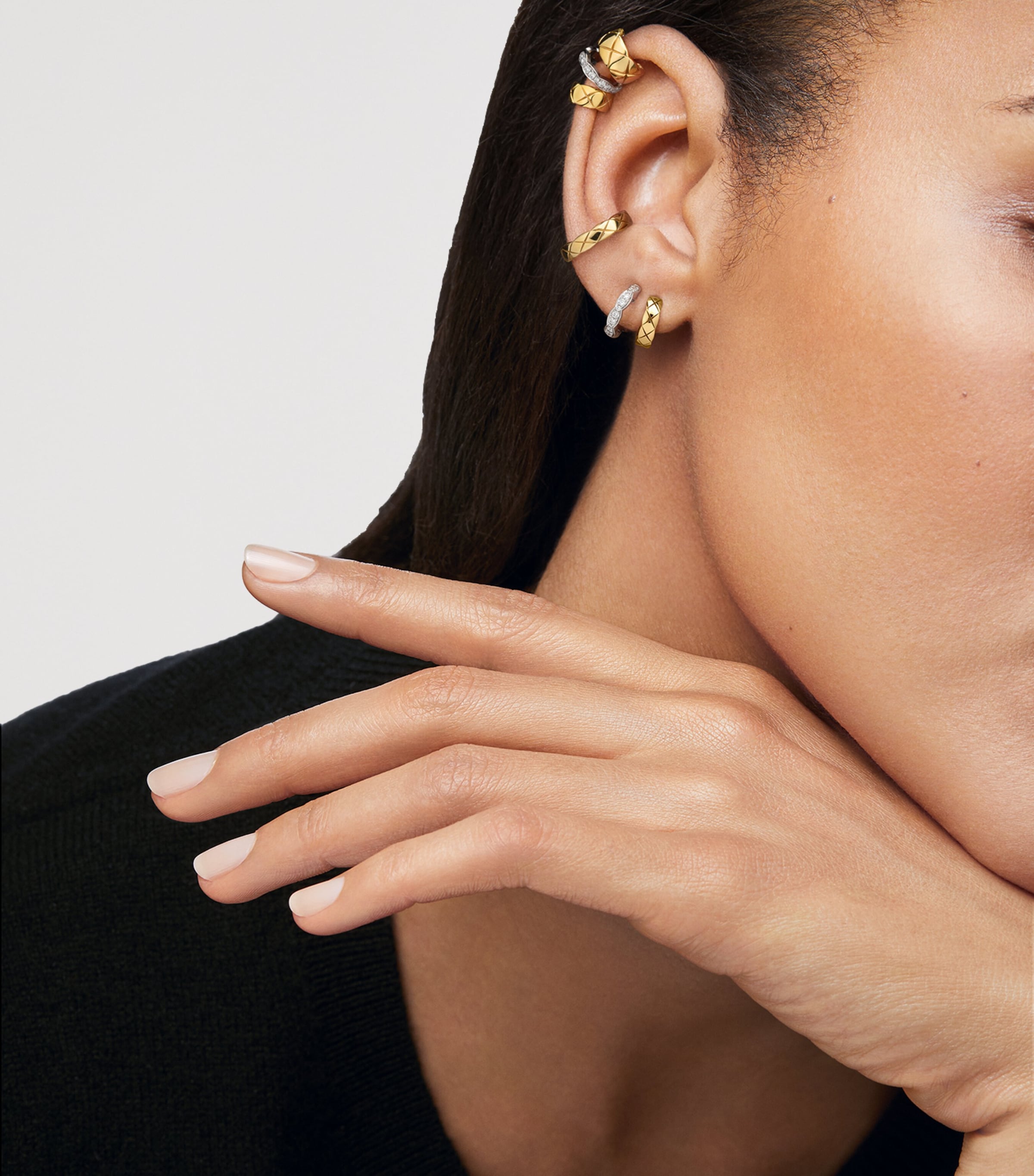 Mini Yellow Gold Coco Crush Single Hoop Earring YELLOW Image 2