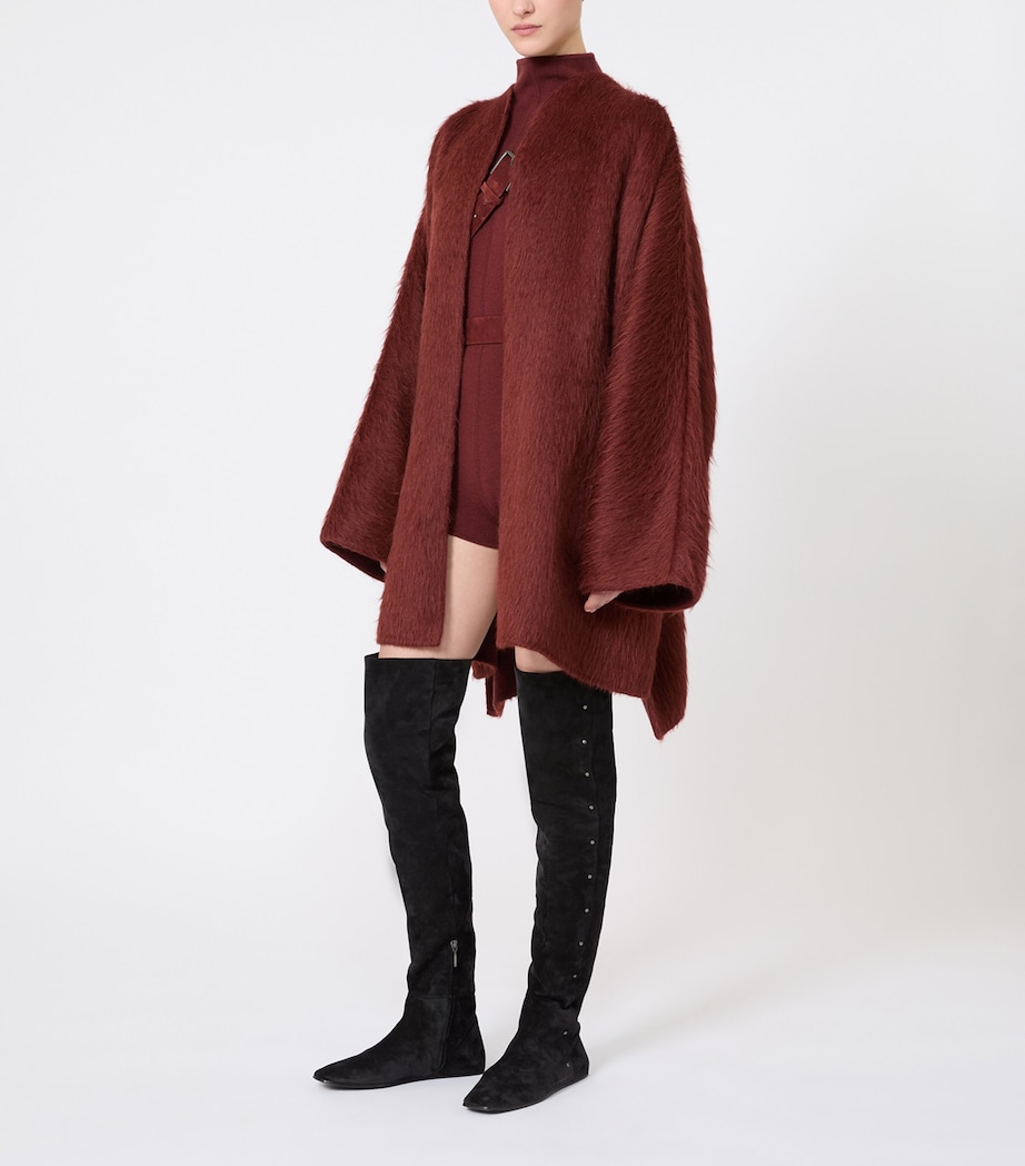 Max Mara Womens Virgin Wool-Alpaca Coat Rust Image 3