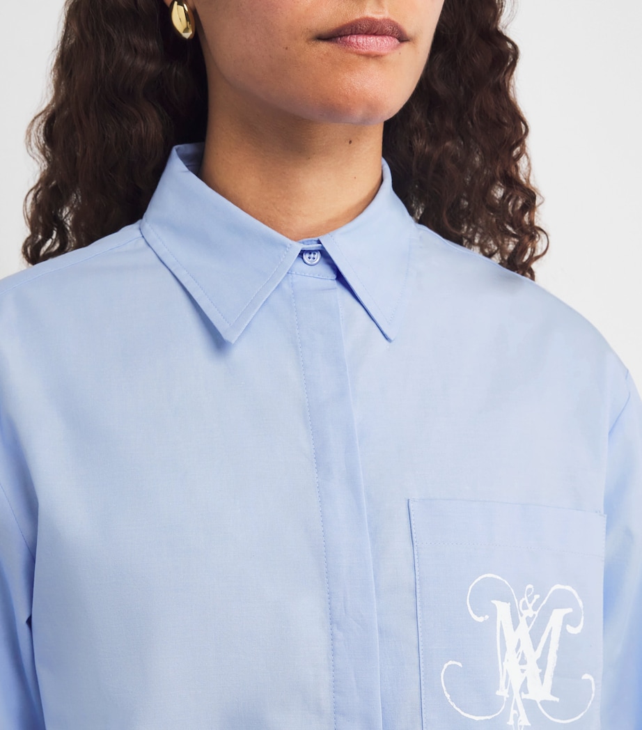 Cotton Twill Logo Shirt LIGHT BLUE Image 6