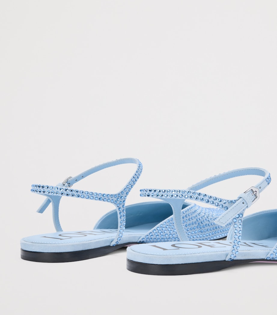 Embellished Ankle-Strap Ballet Flats BABY BLUE Image 5