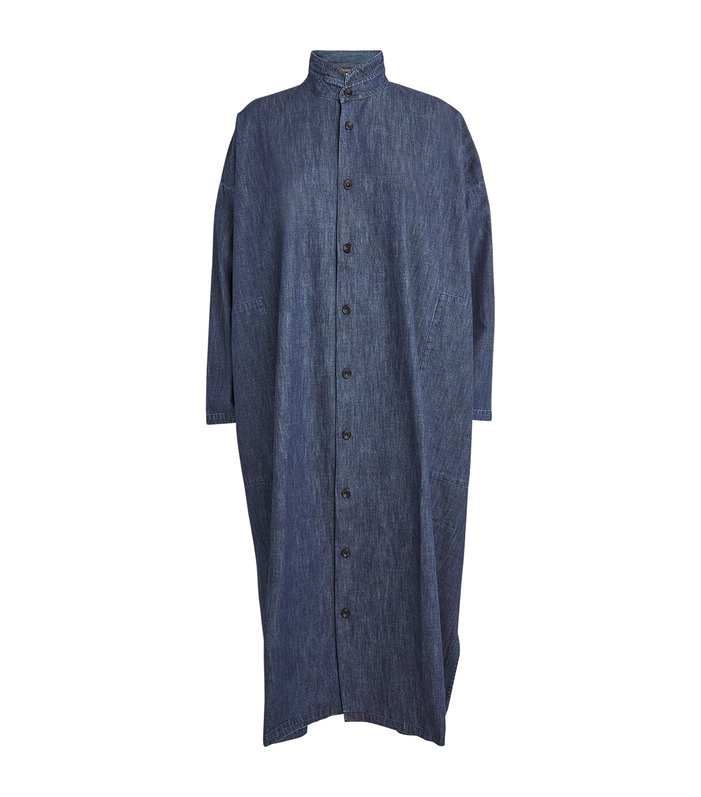 ESKANDAR DENIM A-LINE SHIRT DRESS 