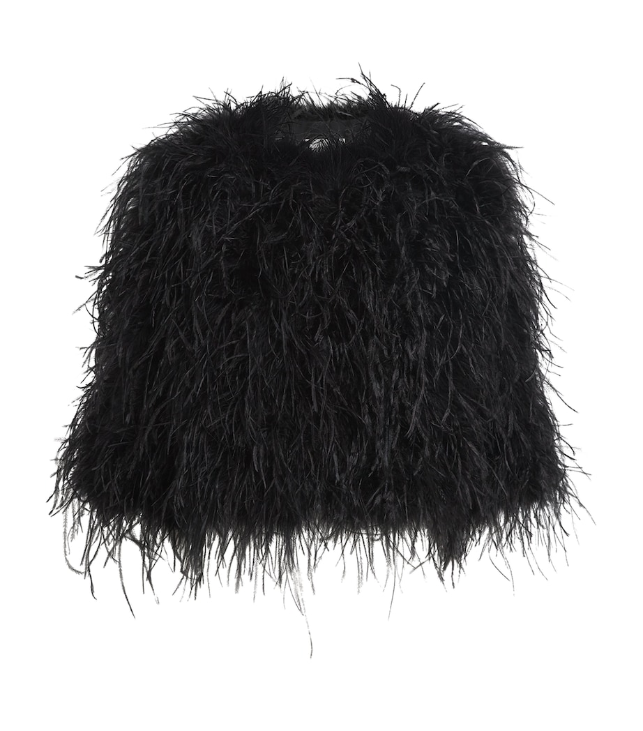 Yves Salomon Womens Ostrich Feather Jacket Image 1