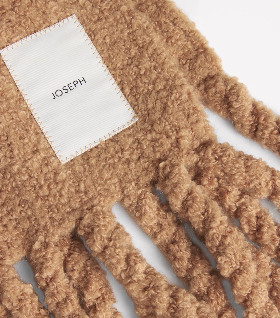 Bouclé Knit Scarf CAMEL Image 5