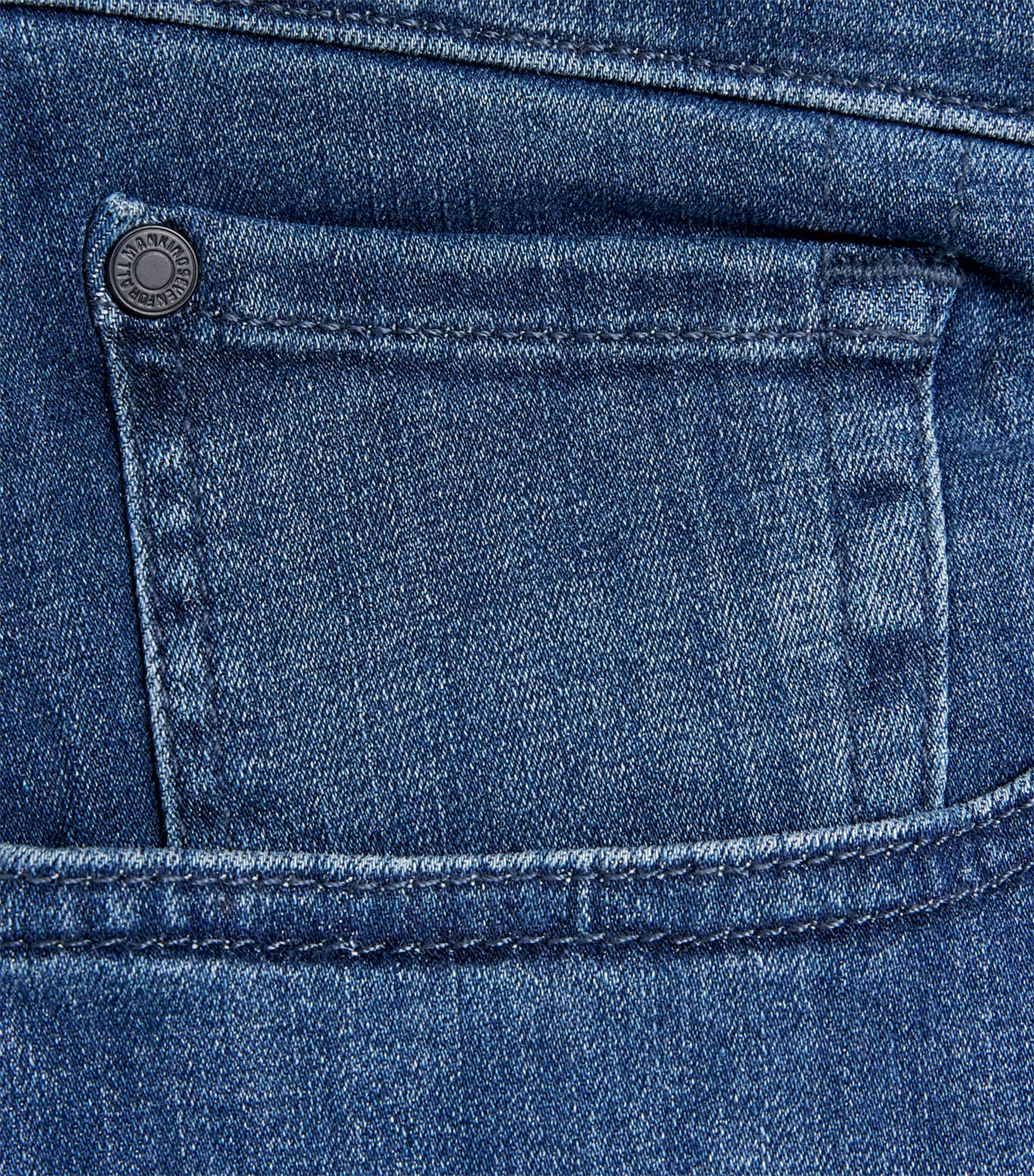 7 For All Mankind Mens Slimmy Tapered Luxe Performance Plus Jeans Mid Blue Image 6