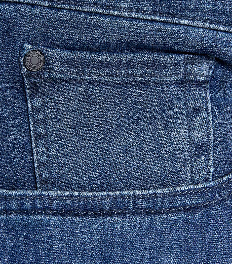 7 For All Mankind Mens Slimmy Tapered Luxe Performance Plus Jeans Mid Blue Image 6