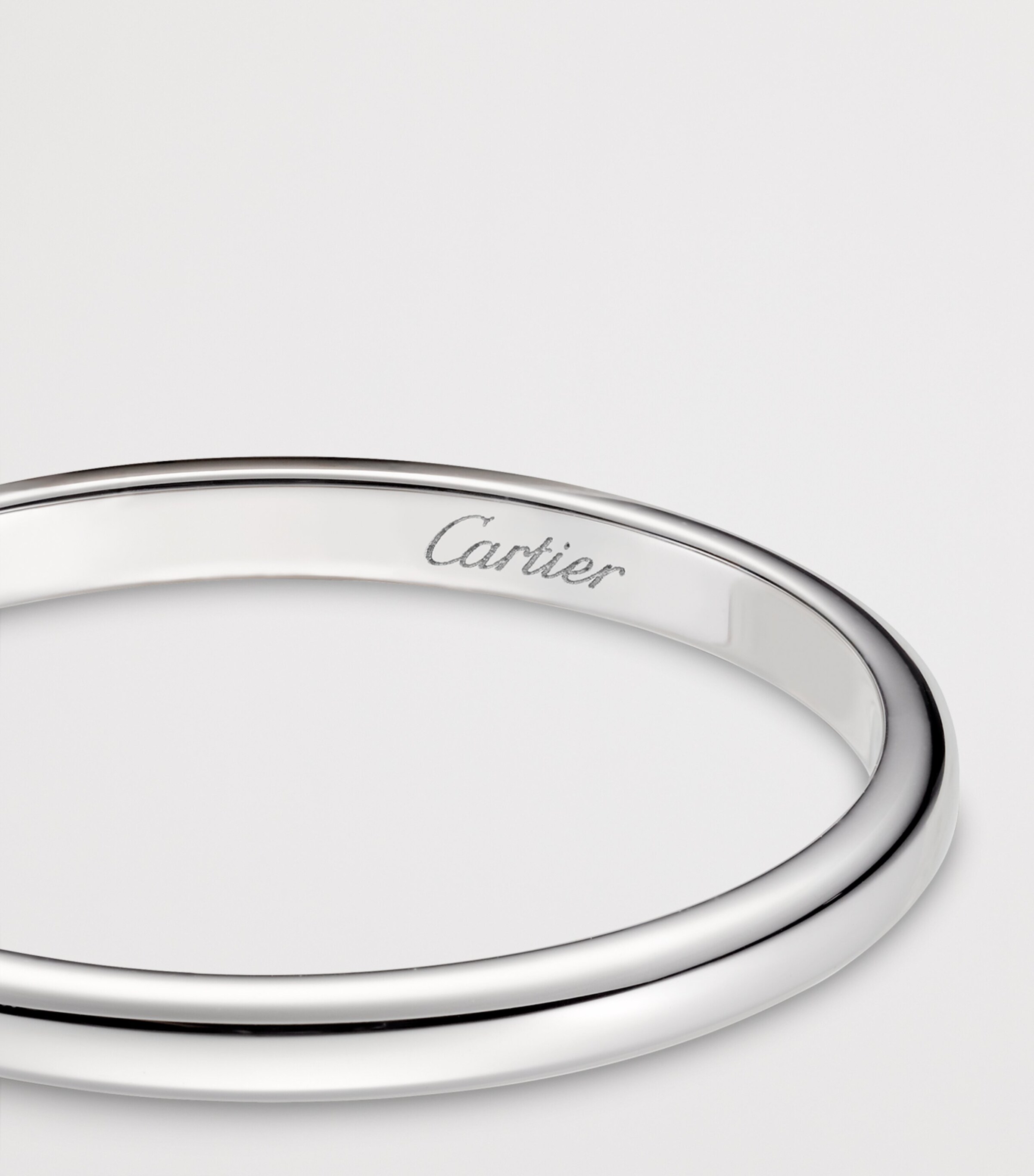 Cartier Platinum and Diamond C de Cartier Wedding Band (3mm) Image 7