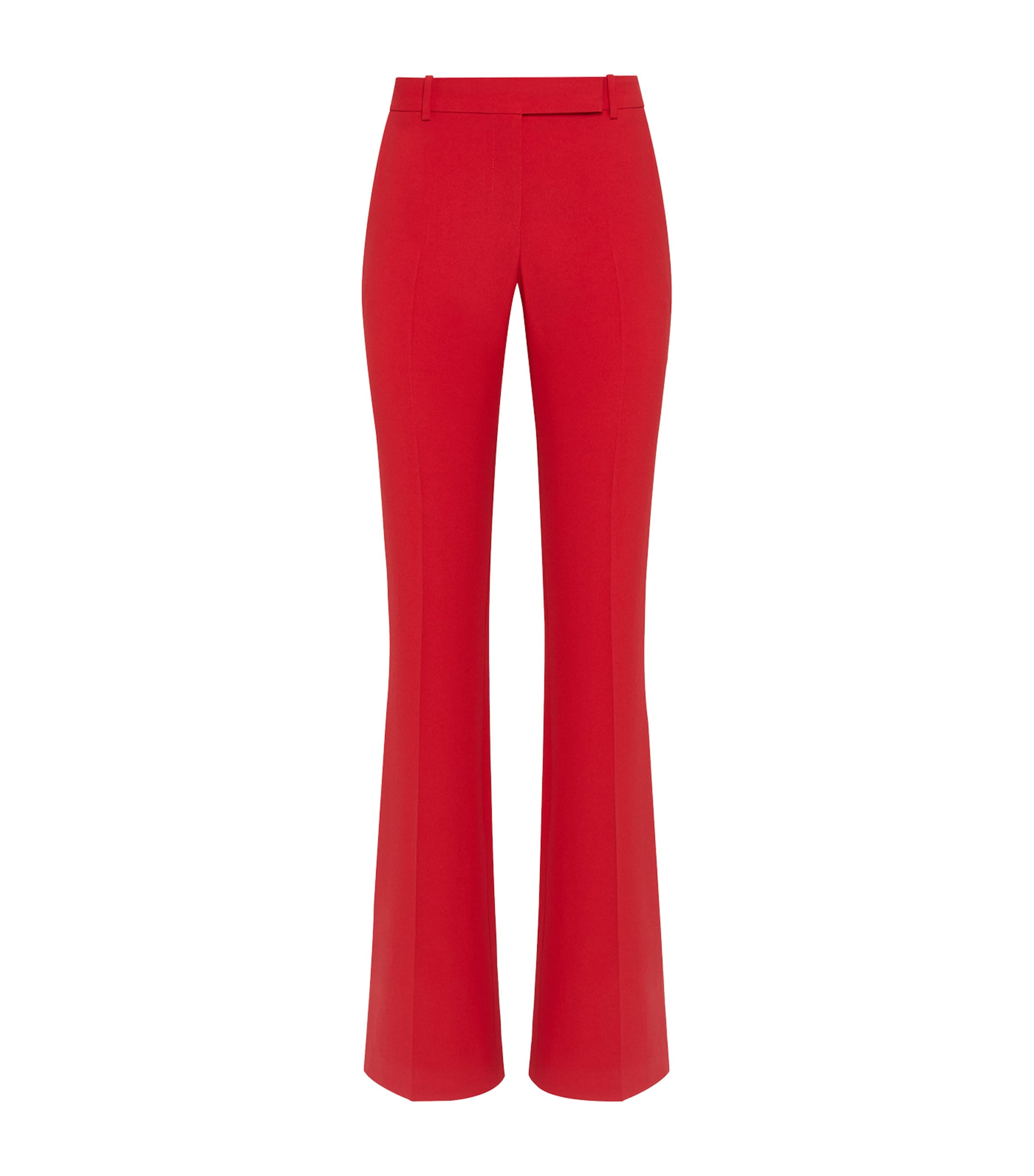 Alexander Mcqueen Flared Tailored Trousers In Red