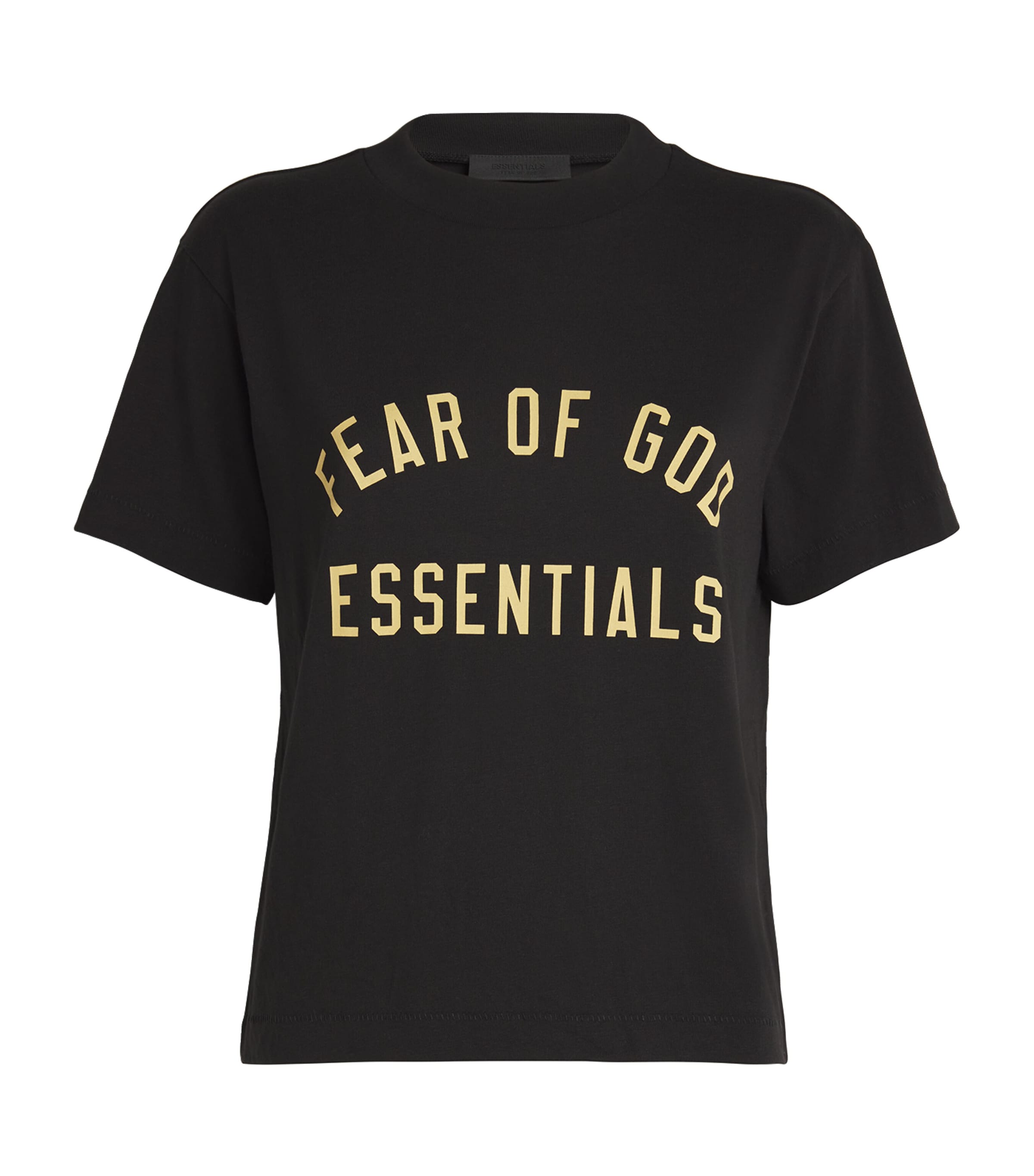 Fear Of God Cotton-blend Logo T-shirt In Black