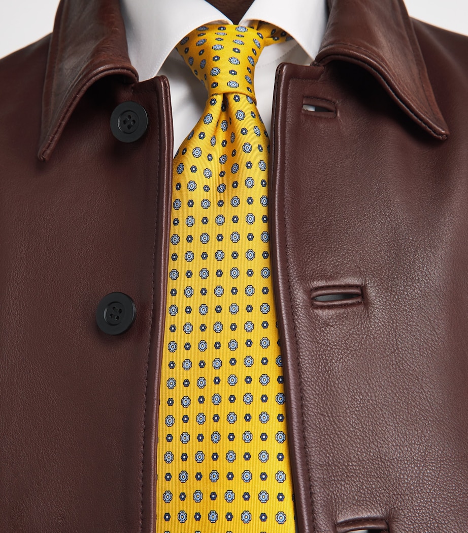 E. Marinella Silk Floral Tie Yellow Image 2