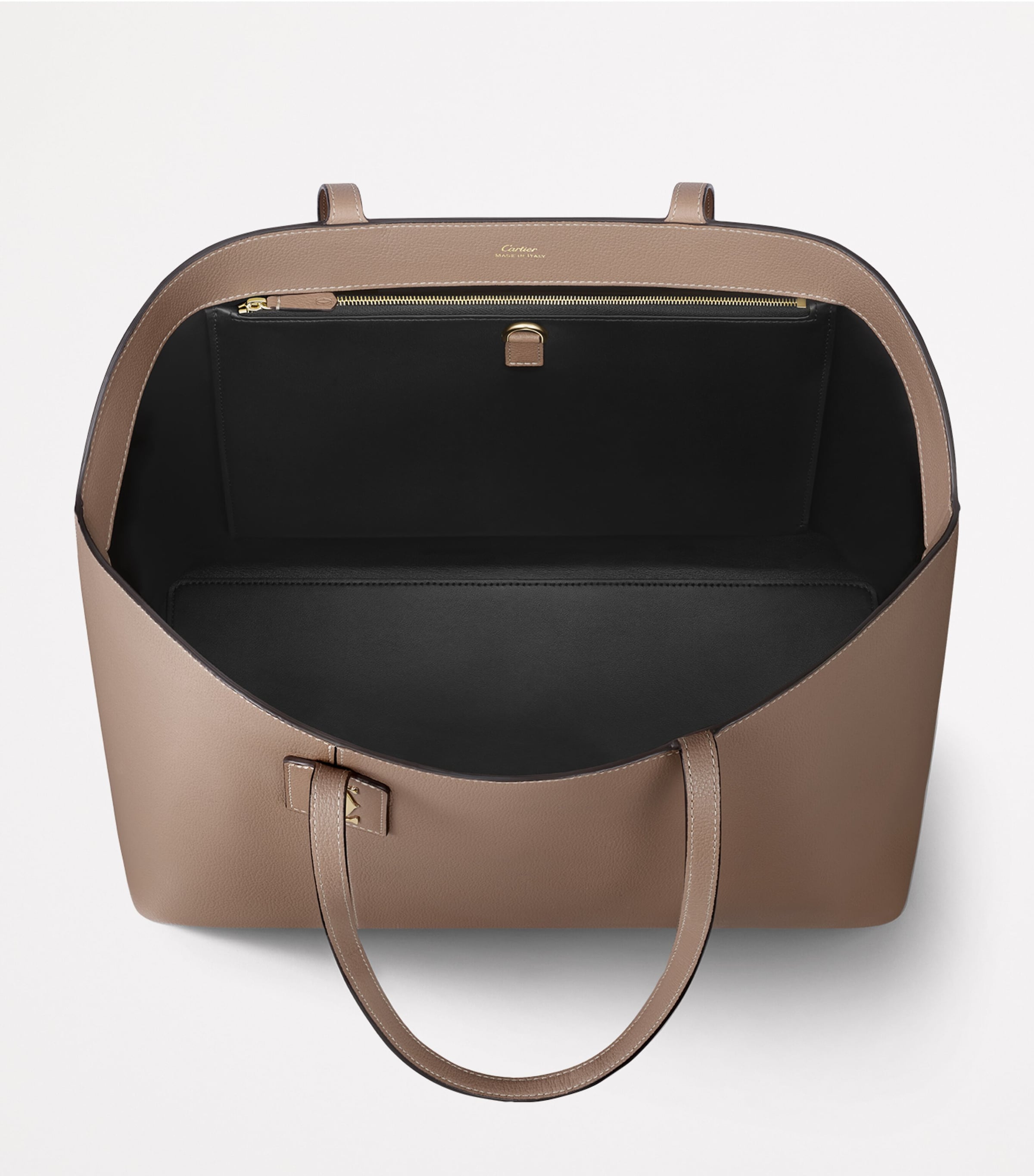 Leather C de Cartier Tote Bag BEIGE Image 3