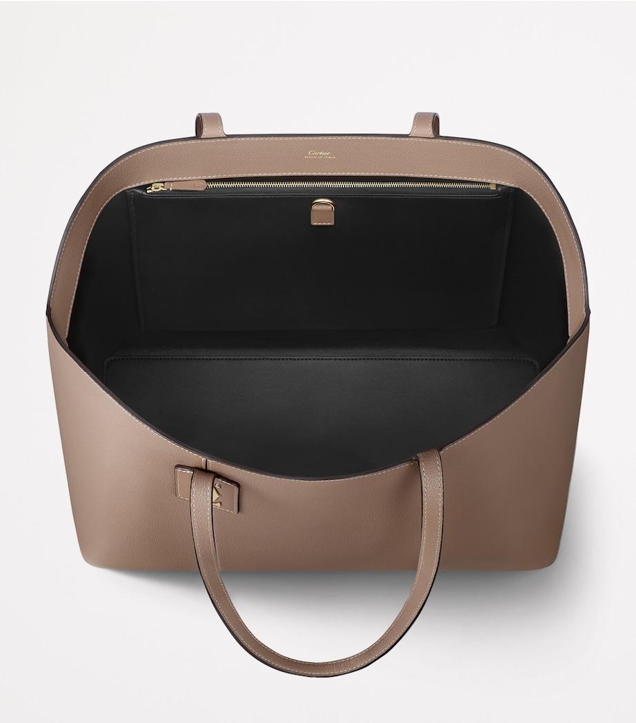 Leather C de Cartier Tote Bag BEIGE Image 3