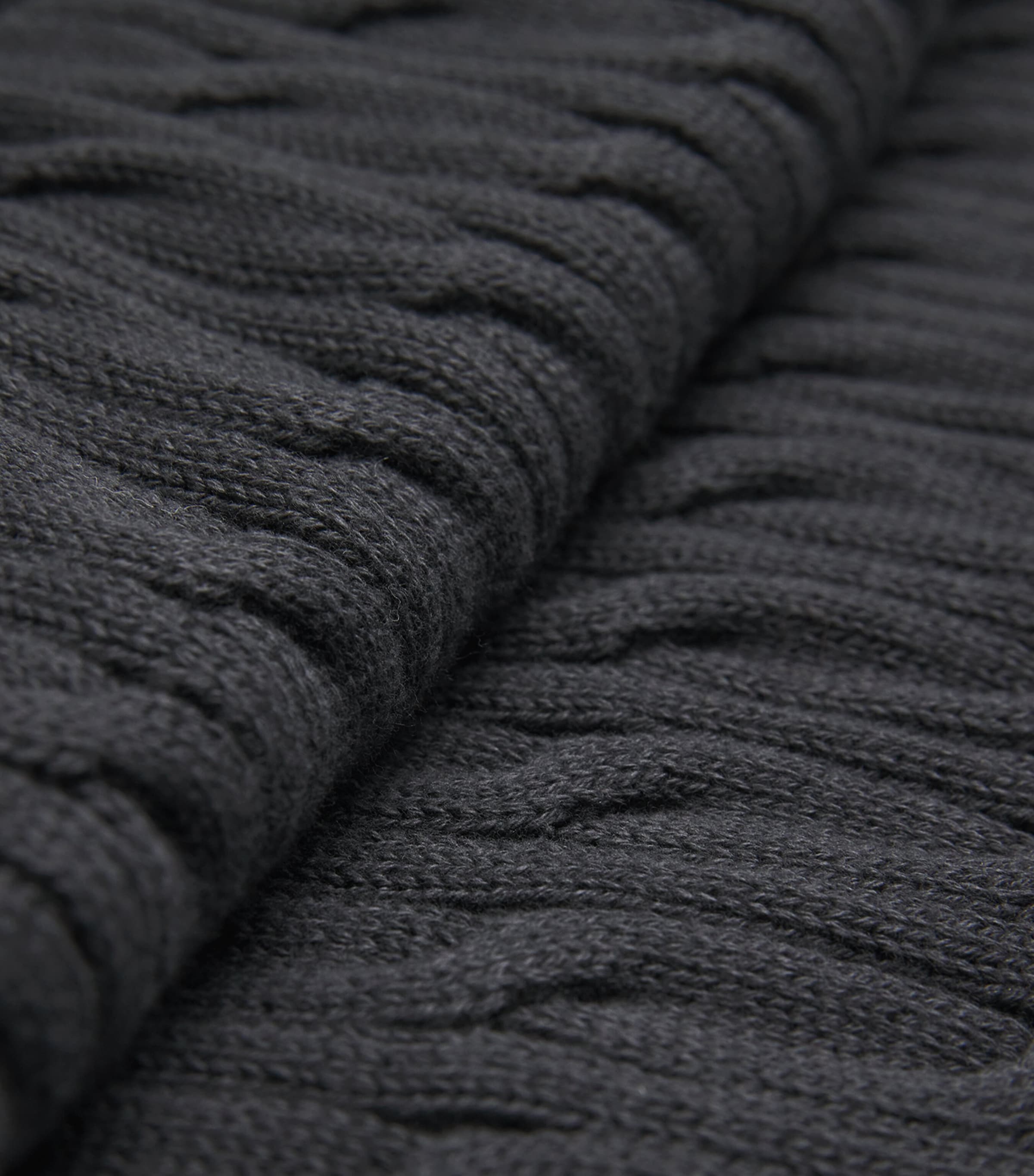 Cotton Cable-Knit Sweater Vest DKGRY Image 5