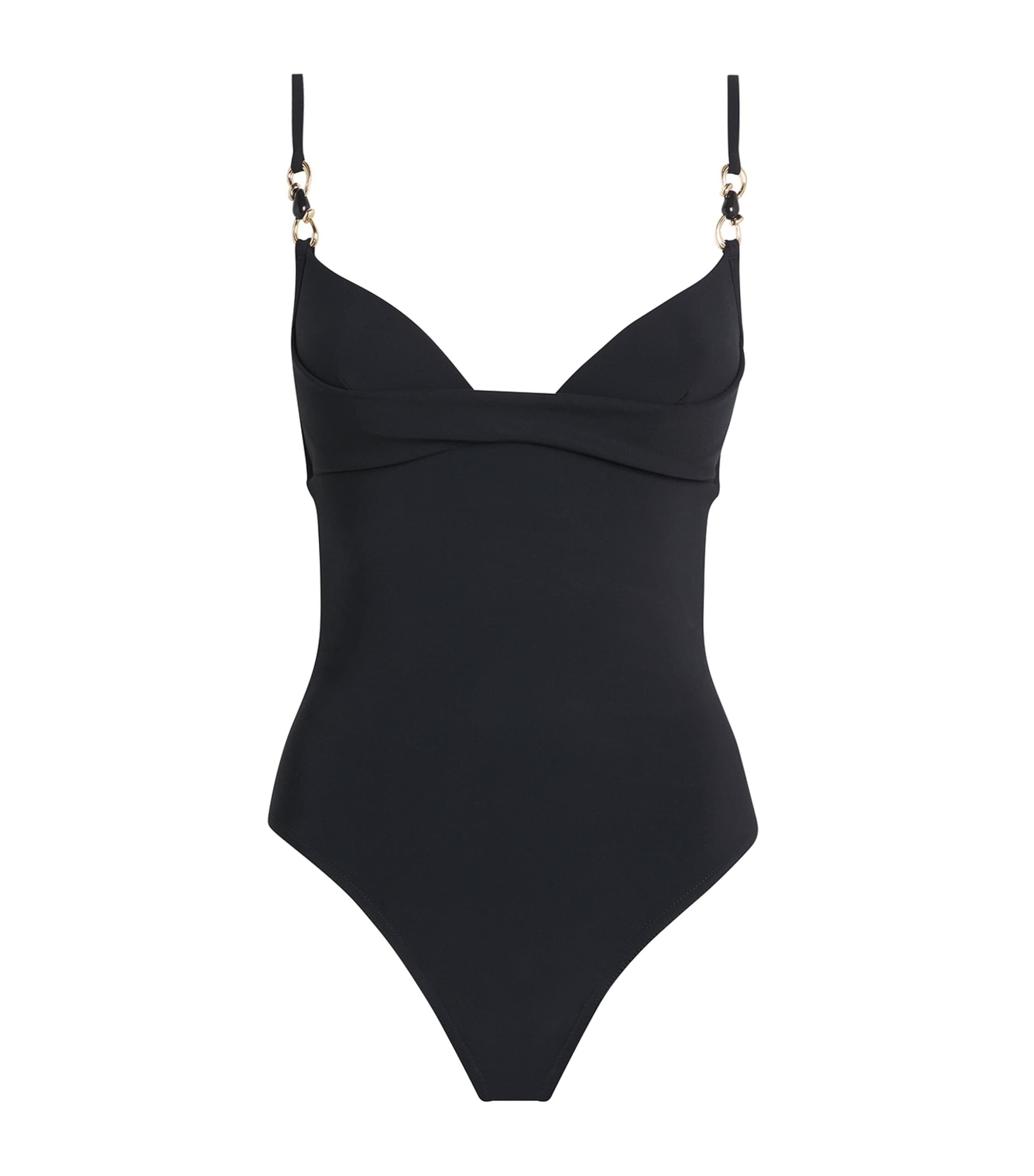 Zimmermann Womens Open-Back Mahon Swimsuit Black Image 1
