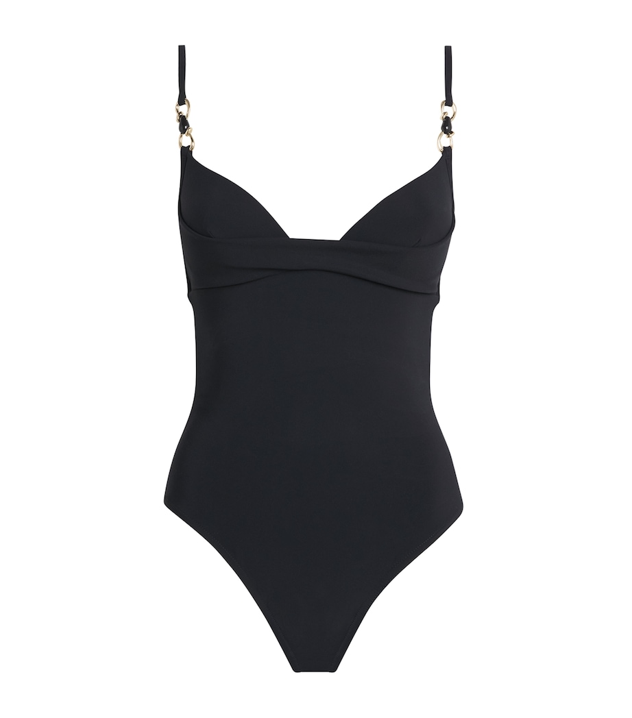 Zimmermann Womens Open-Back Mahon Swimsuit Black Image 1