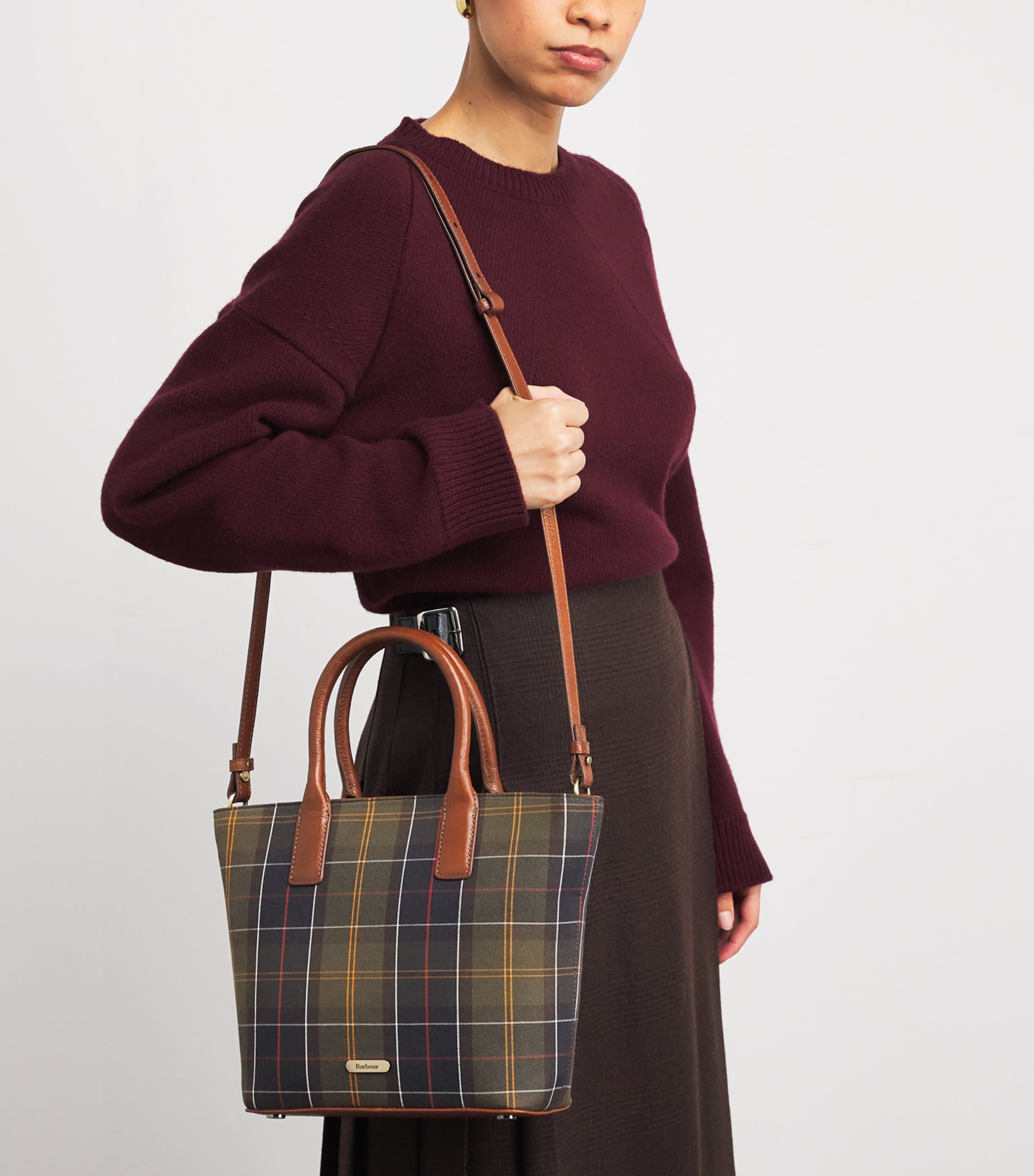Barbour Tartan Birch Tote Bag Classic Tartan Image 2
