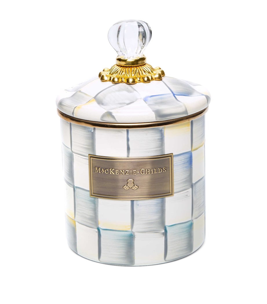Small Sterling Check Canister (19cm) SILVER Image 2
