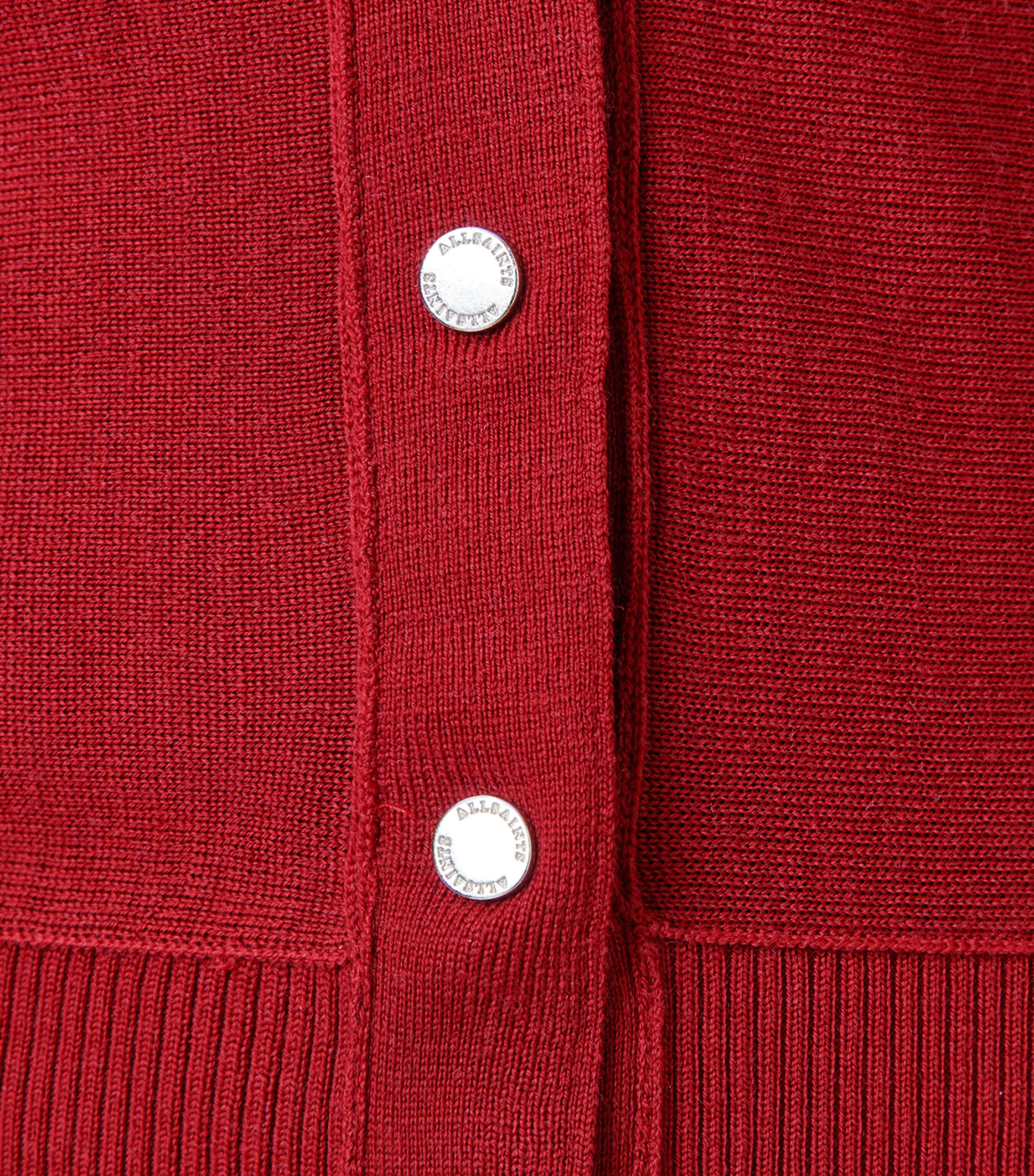 Wool Honor V-Neck Cardigan CRIMSON RED Image 7