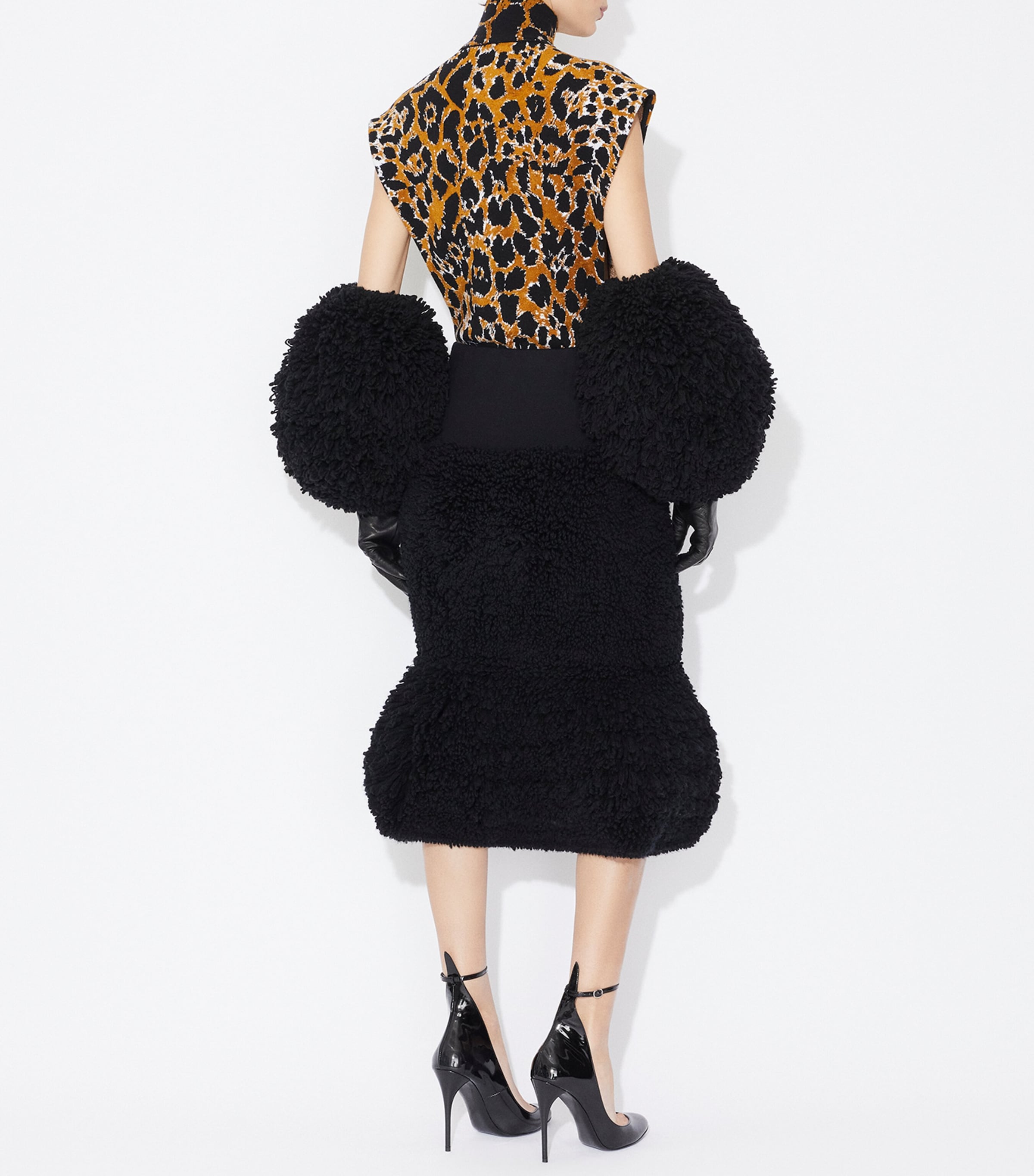 Alaïa Womens Leopard Print Sleeveless Top Noir/multicolor Image 3