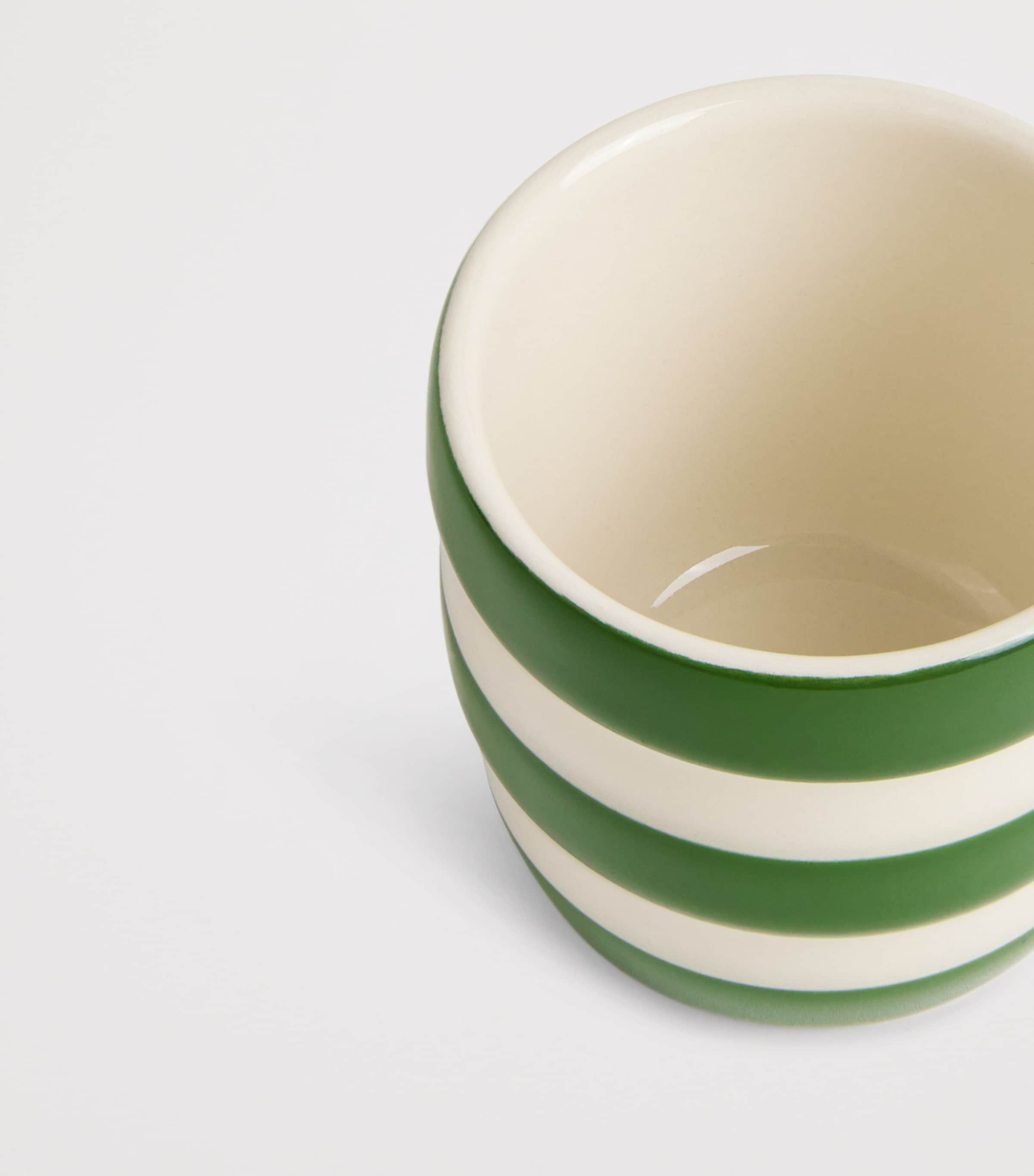 Cornish Stripe Egg Cup GREEN Image 2