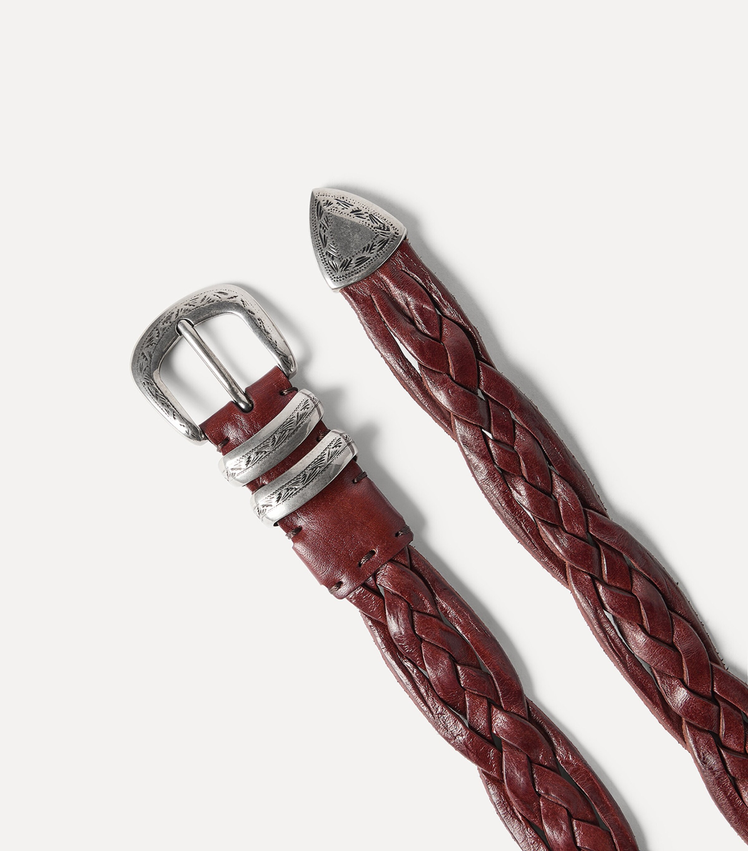 Brunello Cucinelli Leather Woven Belt Image 3