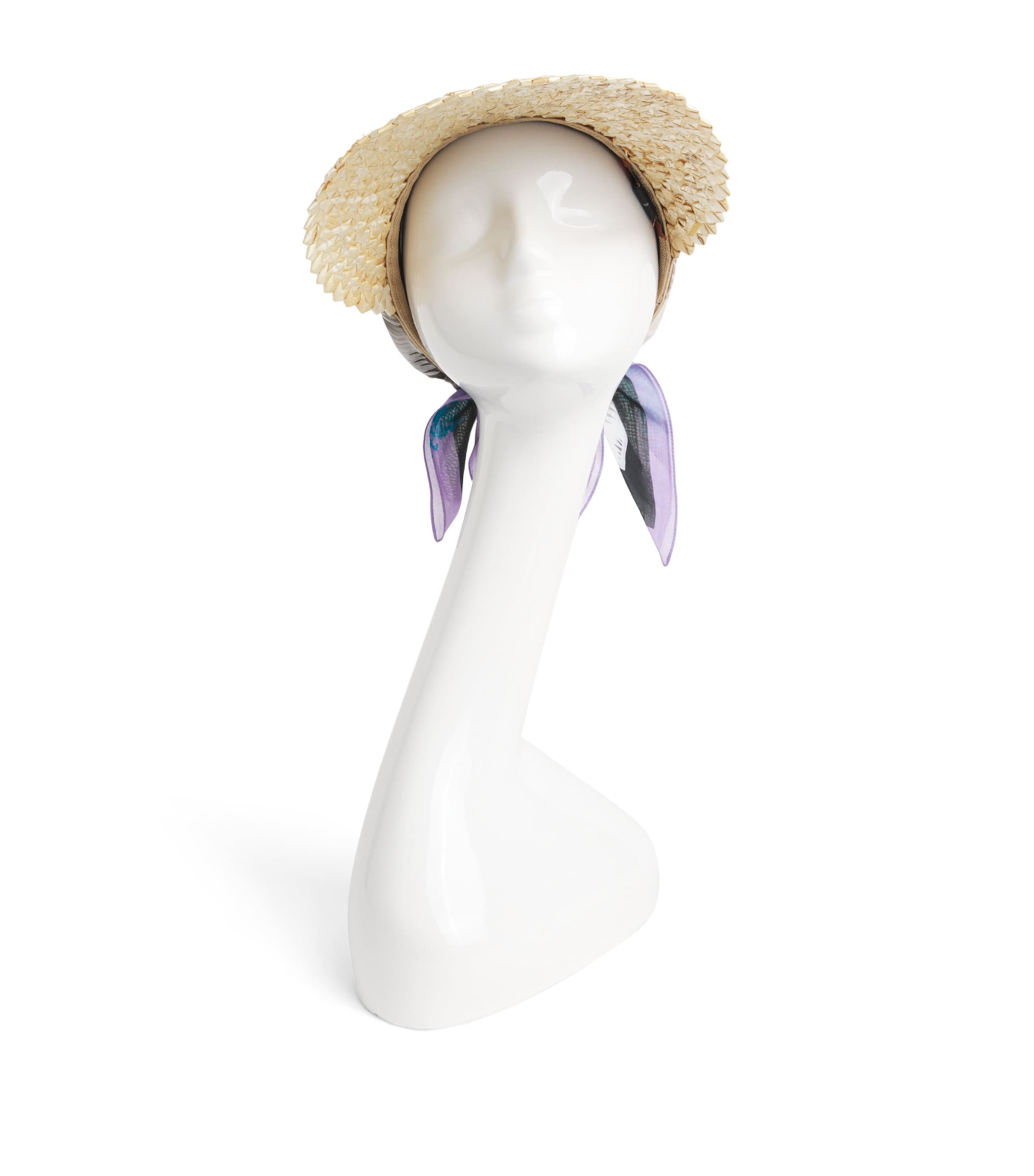 Missoni Raffia-Fabric Sun Visor Hat Image 1