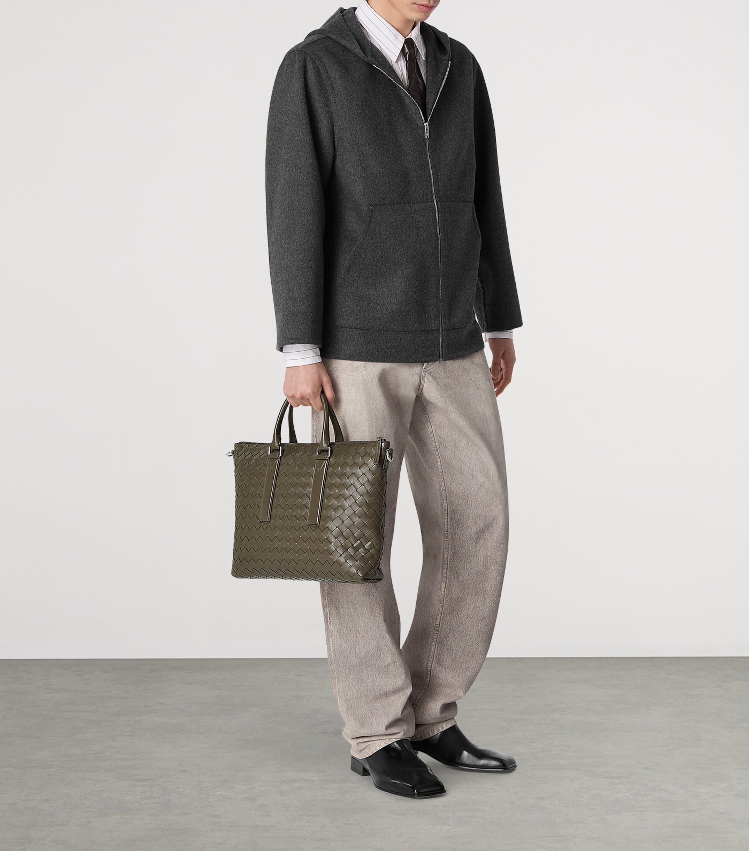 Bottega Veneta Intrecciato Leather Briefcase Image 2