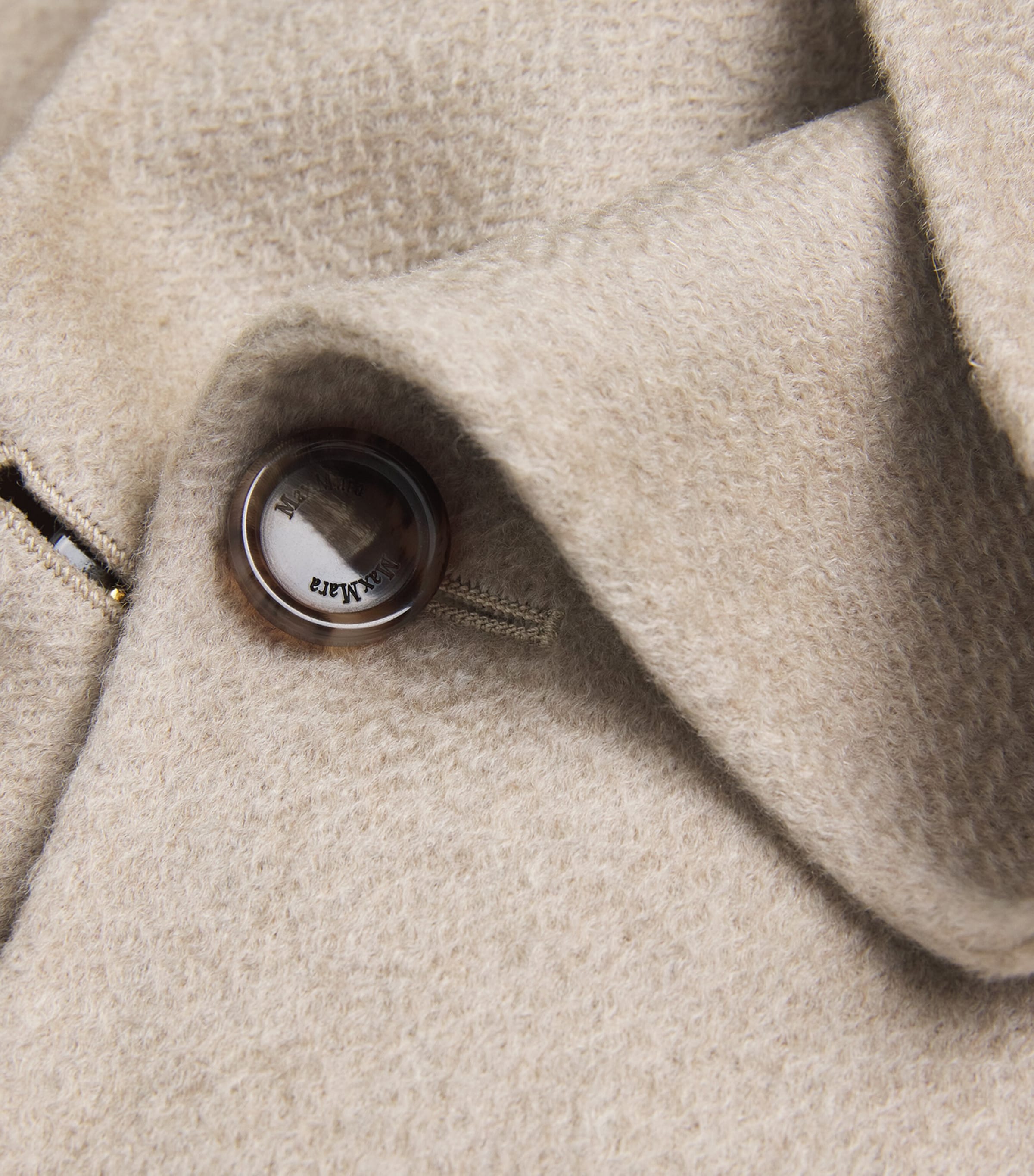 Cashmere Poncho Cape Coat SAND Image 5