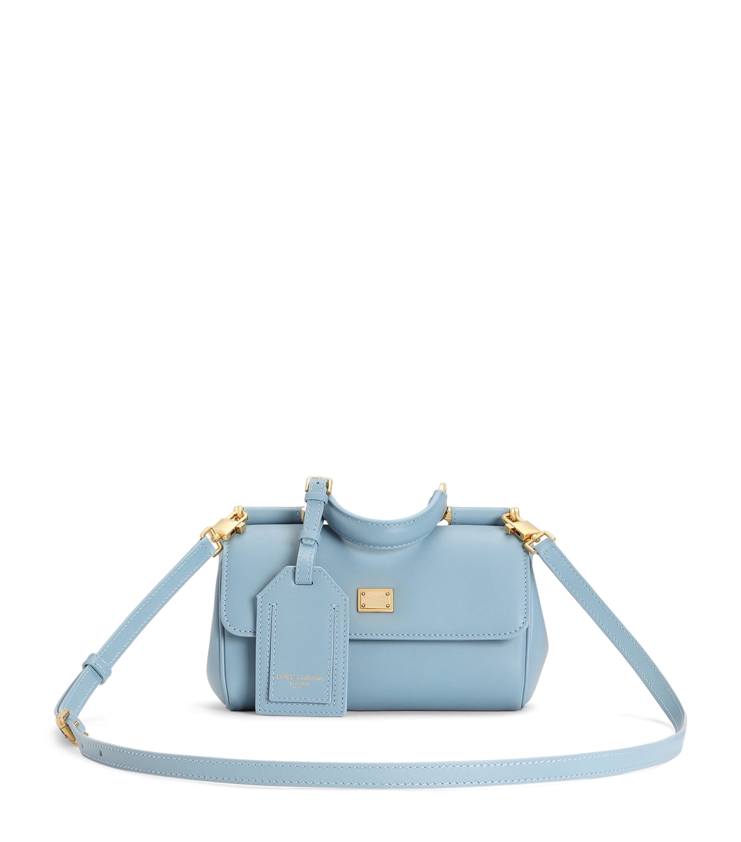 Dolce&Gabbana Plongé Calfskin My Sicily Top-Handle Bag Light Blu Image 1