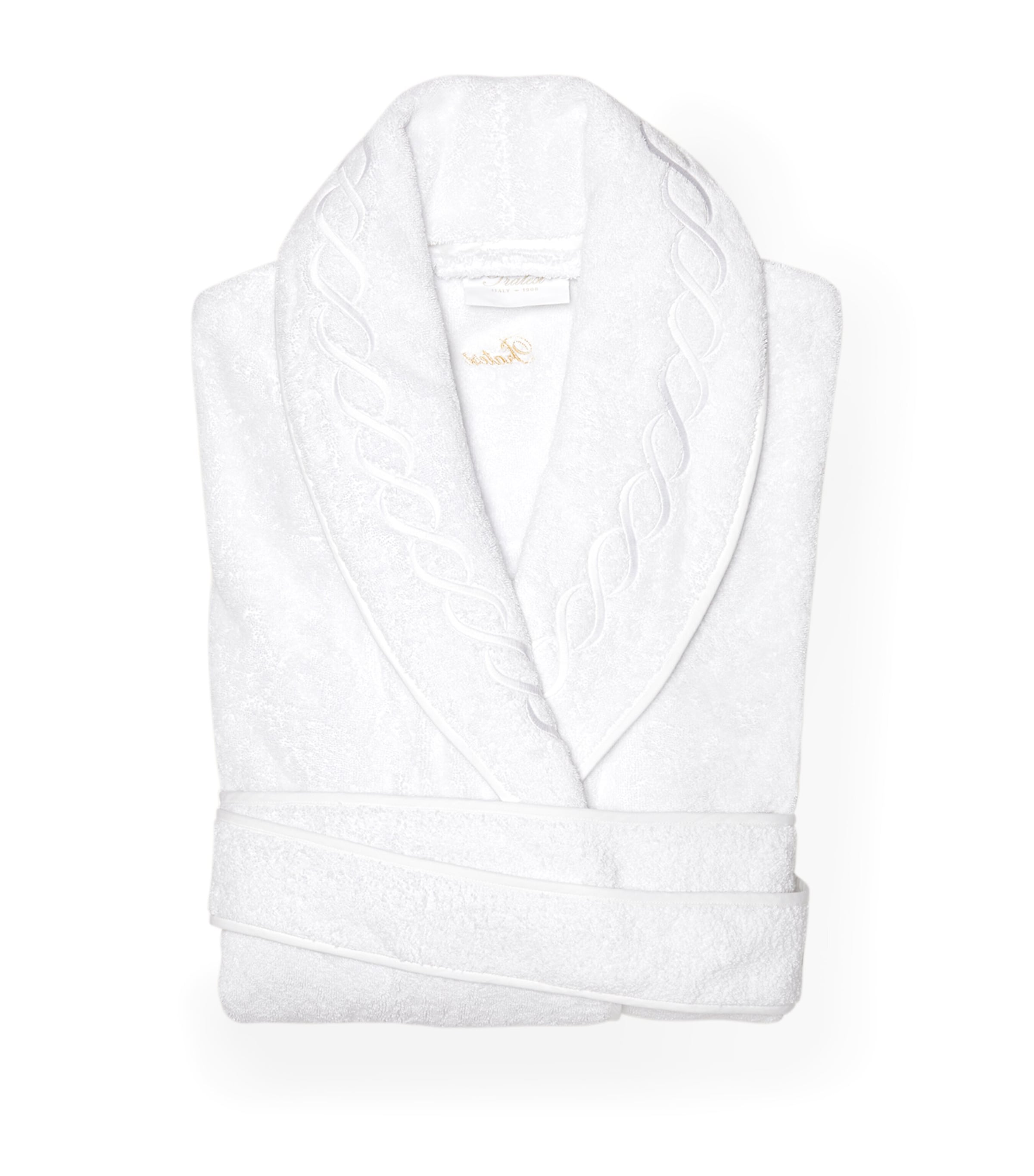 Pratesi Cotton Treccia Bathrobe In White