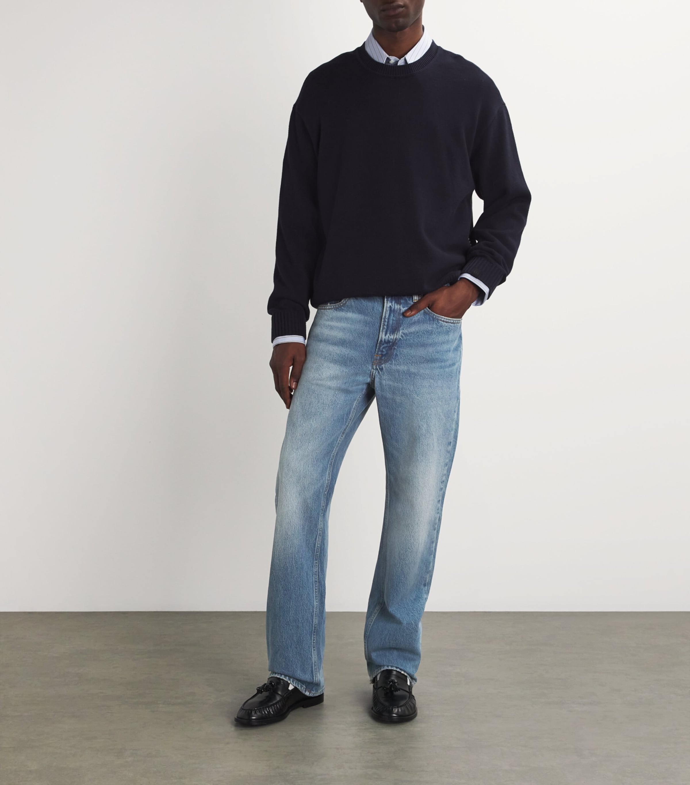 FRAME Mens Organic Cotton The Boxy Jeans Abbey Image 2