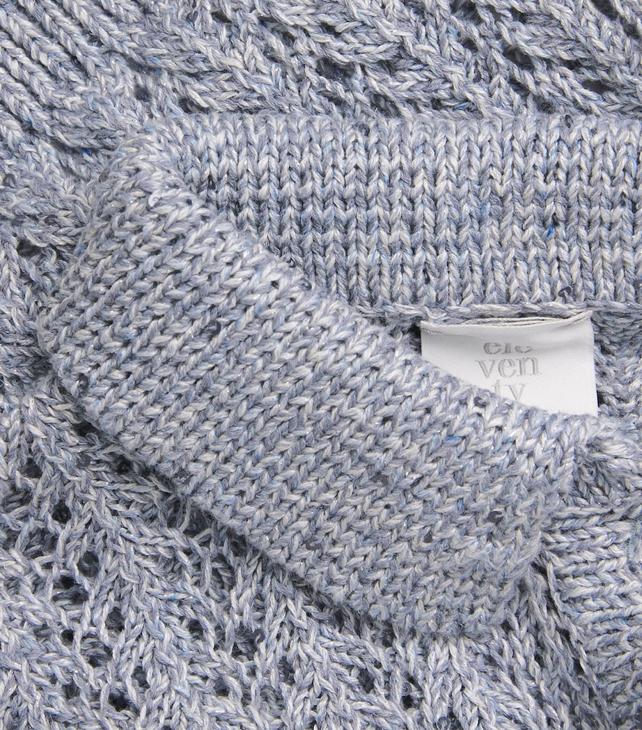 Eleventy Womens Linen-Cotton Cardigan Nuvola Image 6