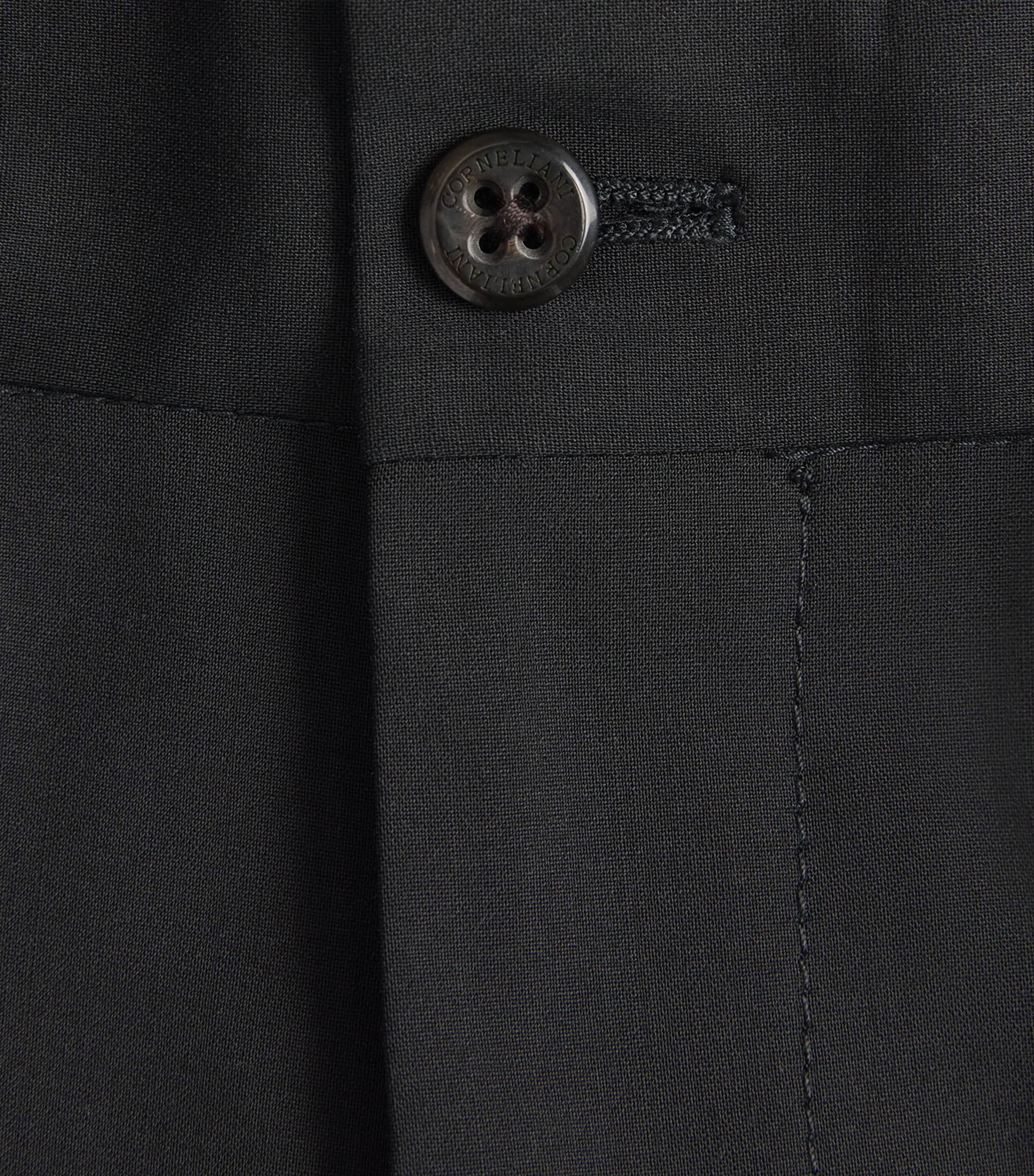 Virgin Wool-Blend Drawstring Trousers 020 BLACK Image 5