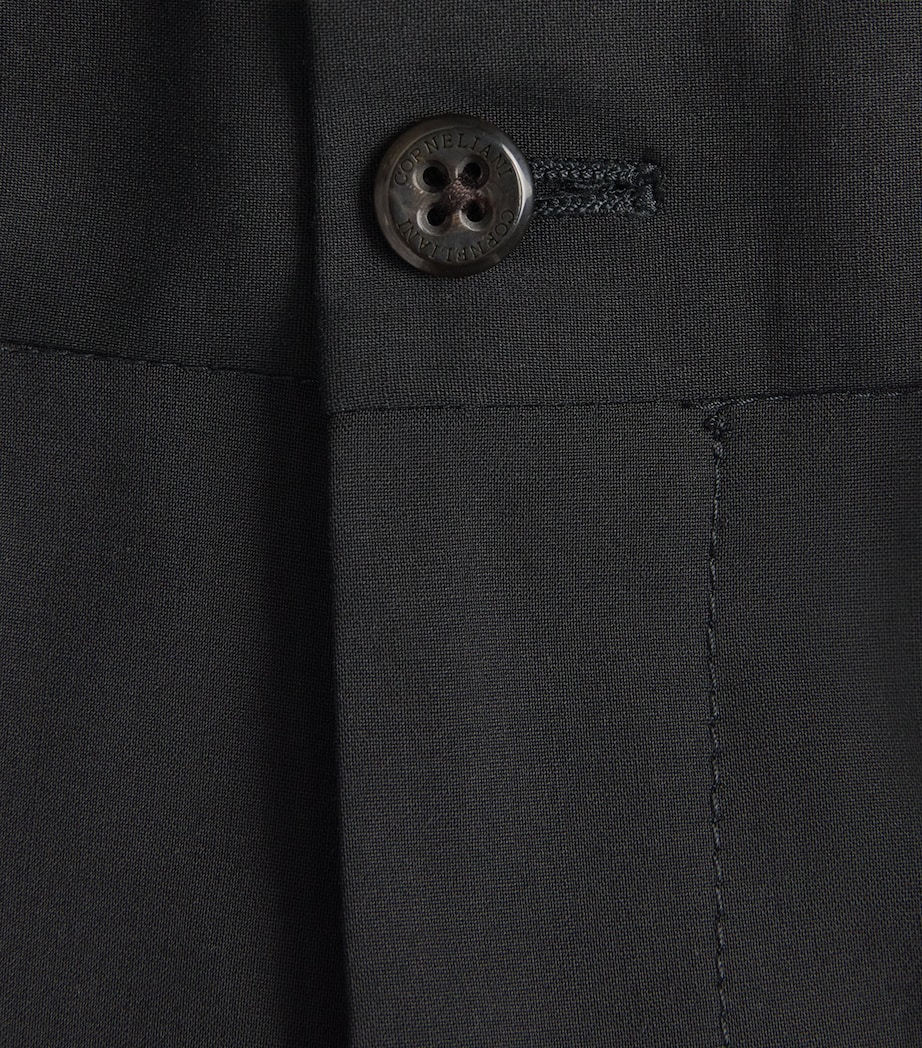 Virgin Wool-Blend Drawstring Trousers 020 BLACK Image 5