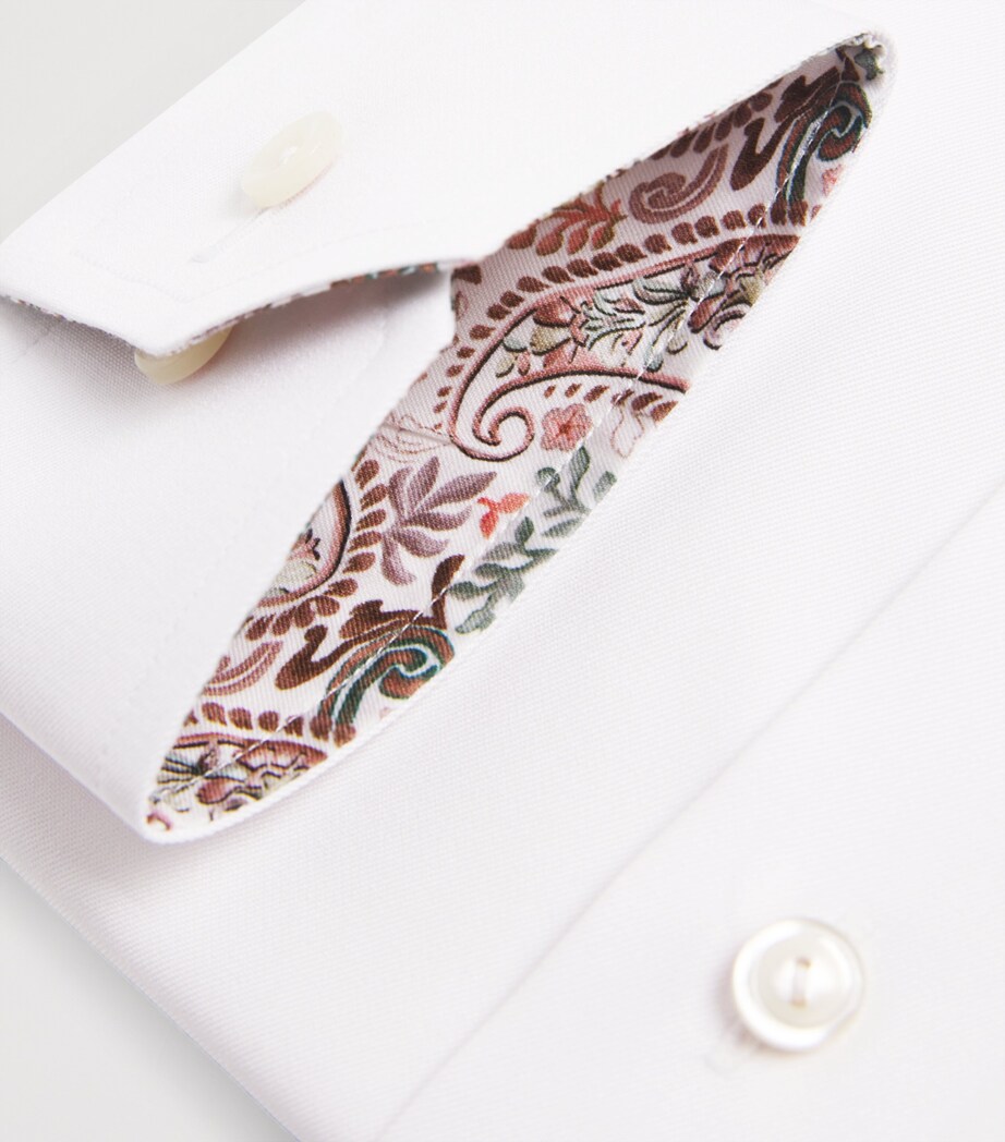 Cotton Paisley-Collar Contemporary-Fit Shirt WHITE Image 5