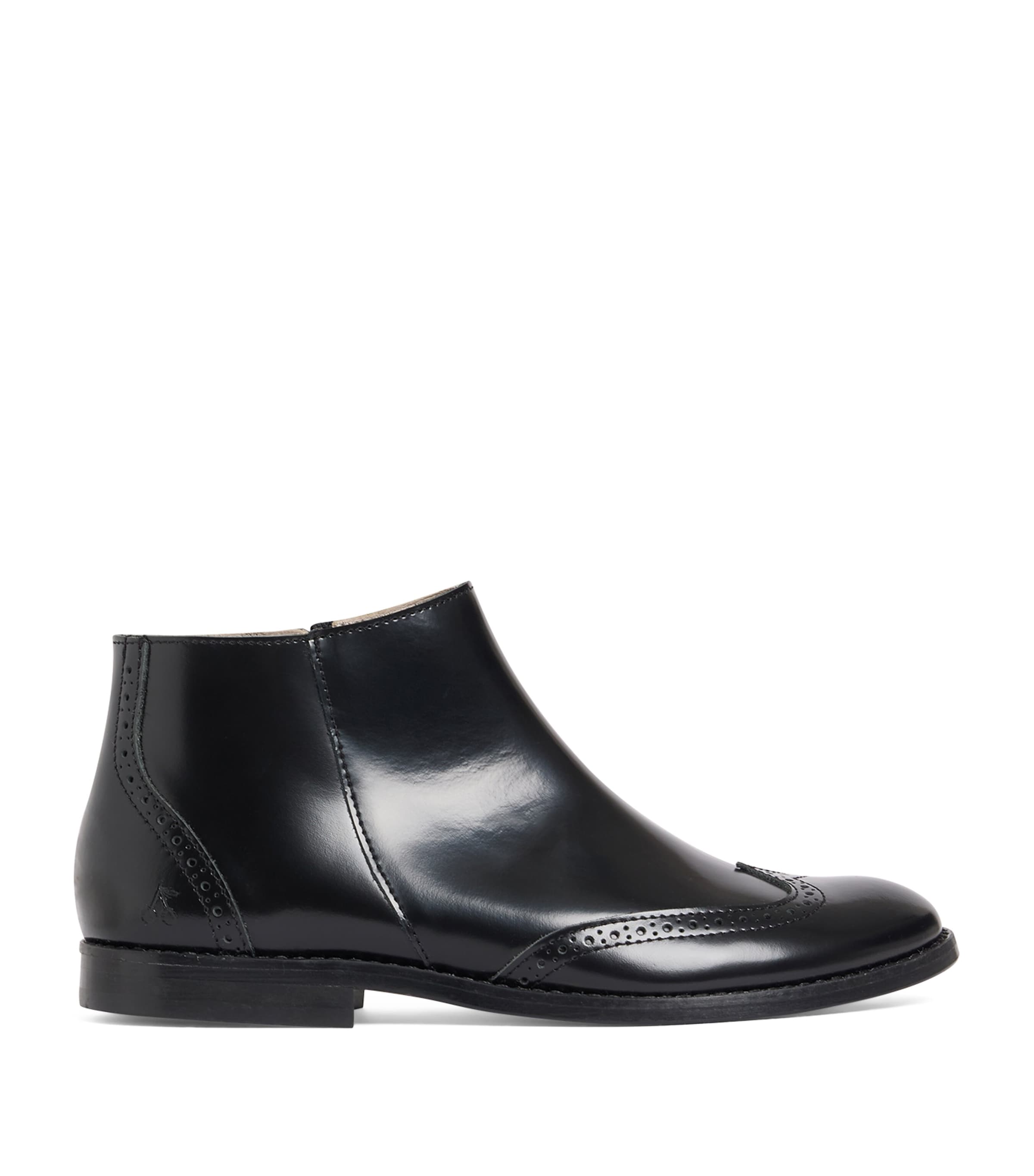 Leather Janette Ankle Boots NOIR Image 1