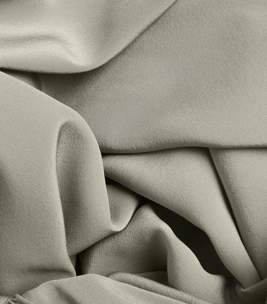 Silk Tie-Neck Blouse SAGE GREEN Image 5