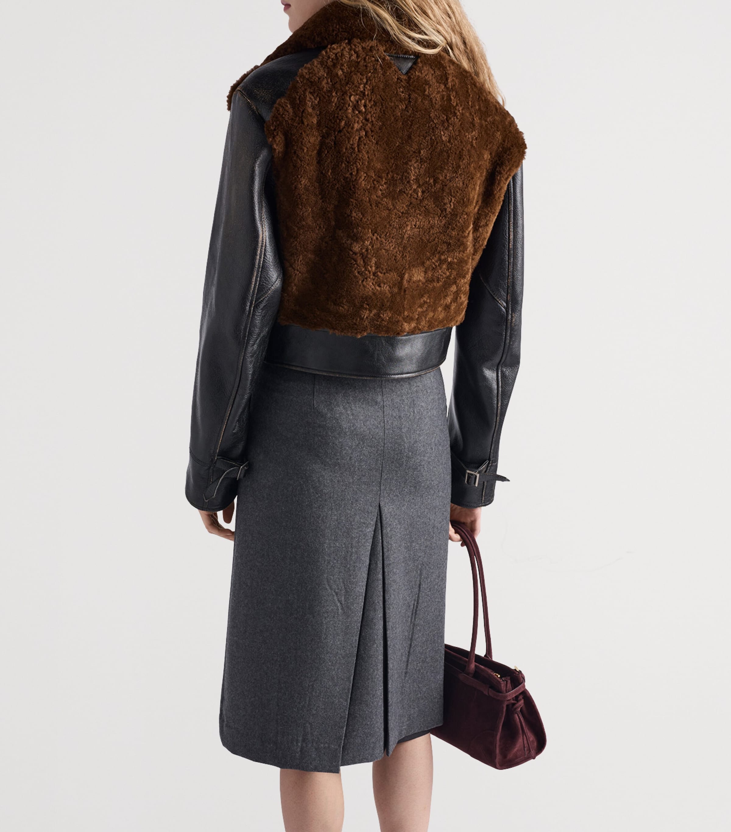 Leather-Shearling Jacket F0807 Image 5