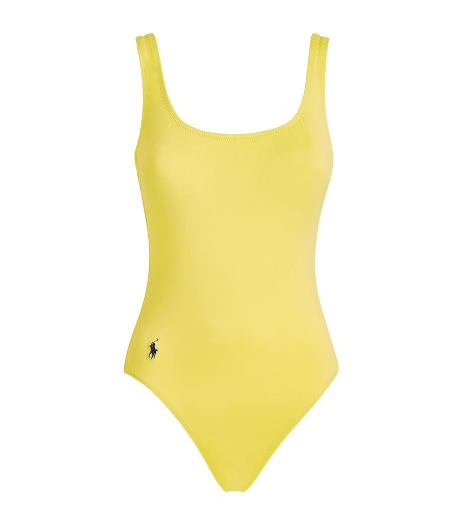 Polo Ralph Lauren Womens Scoop-Neck Swimsuit Yellow Image 1