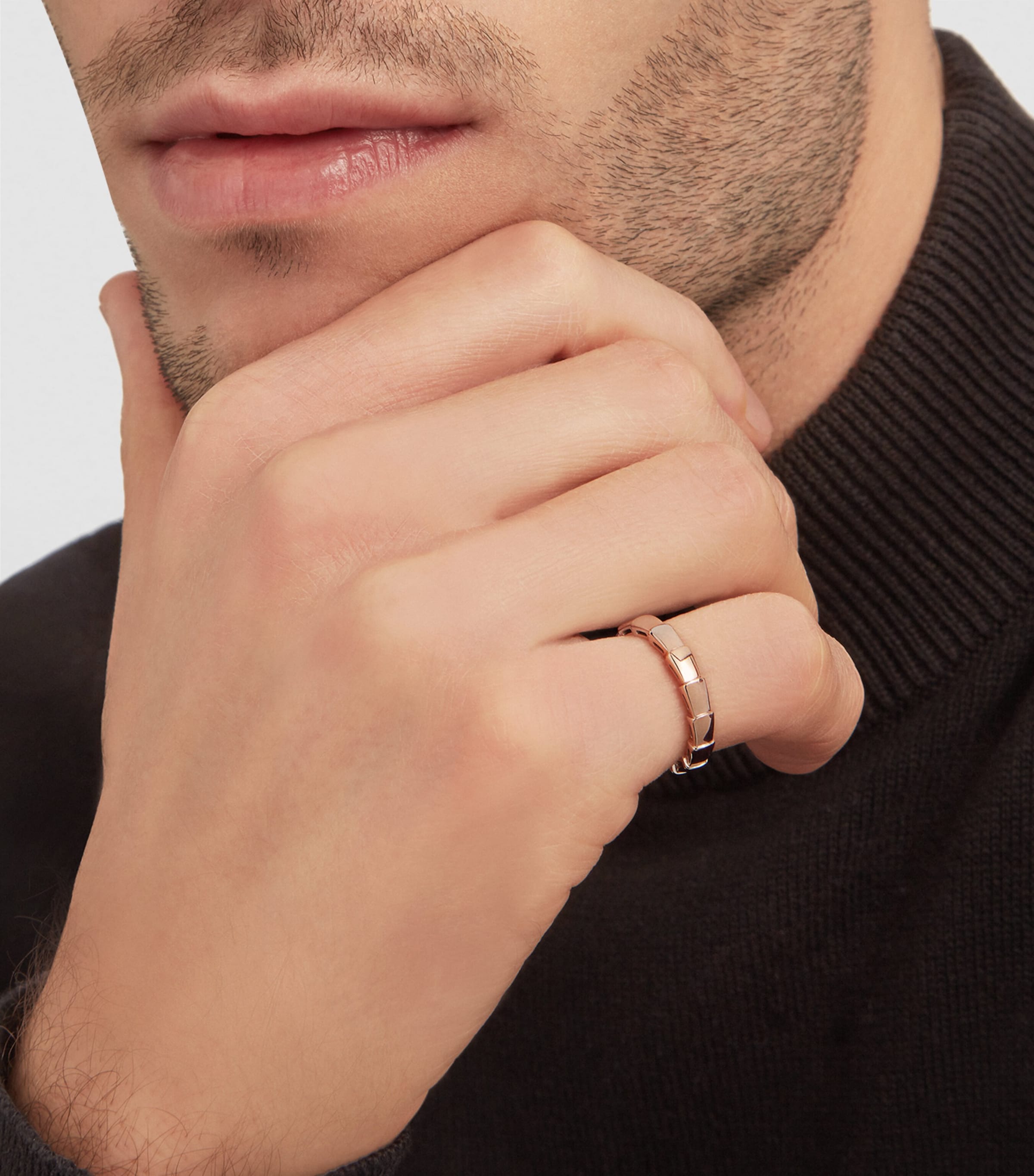 Rose Gold Serpenti Viper Wedding Band PINK GOLD Image 4