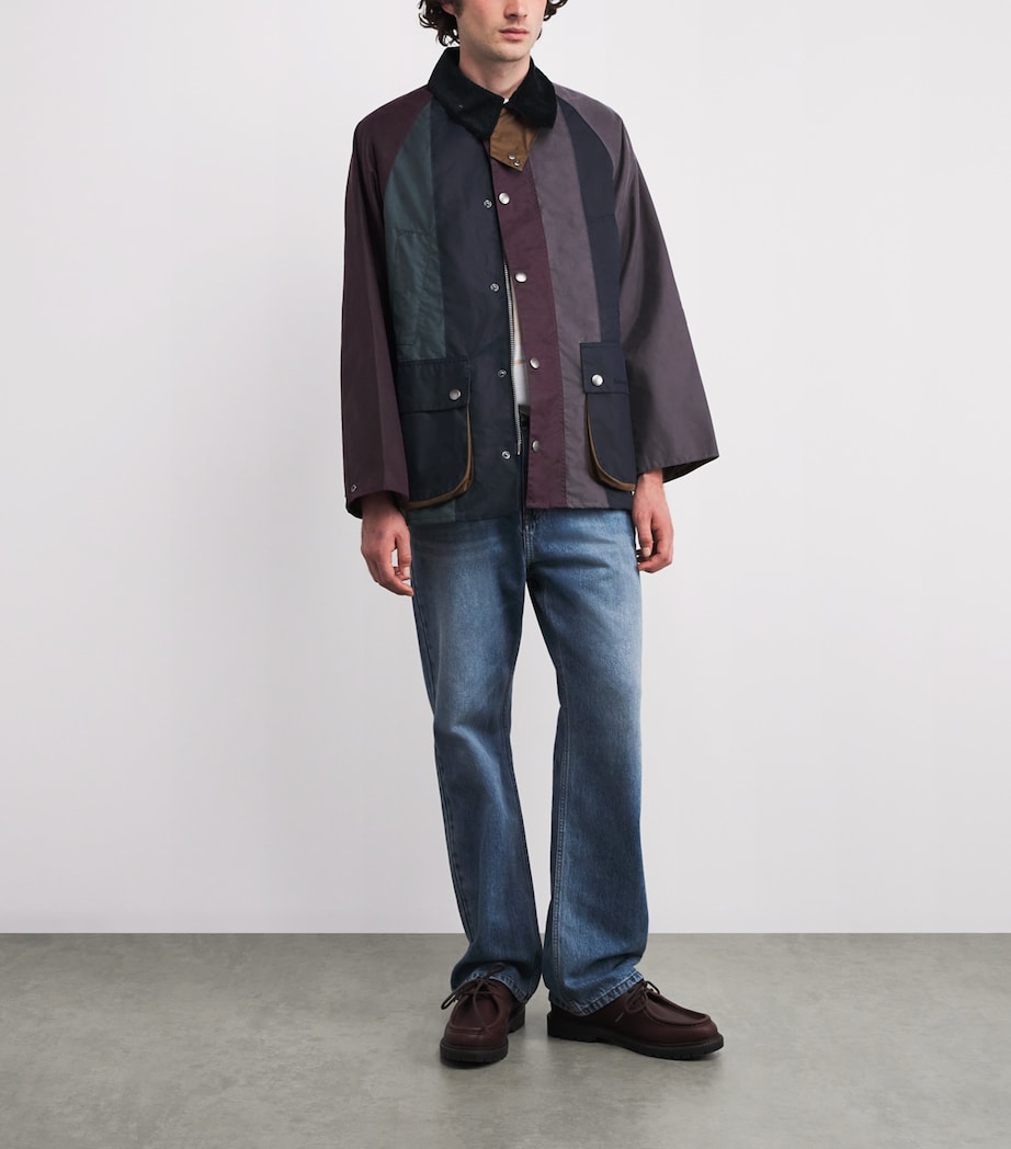 x Paul Smith Waxed Stripe Oversized Bedale Jacket STRIPE Image 2