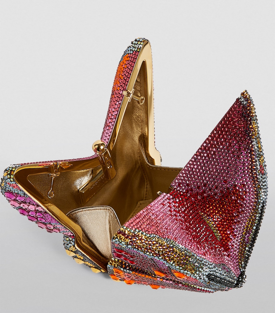 Judith Leiber Crystal Fireclipper Butterfly Clutch Bag Cmult Champ Mlt Image 6