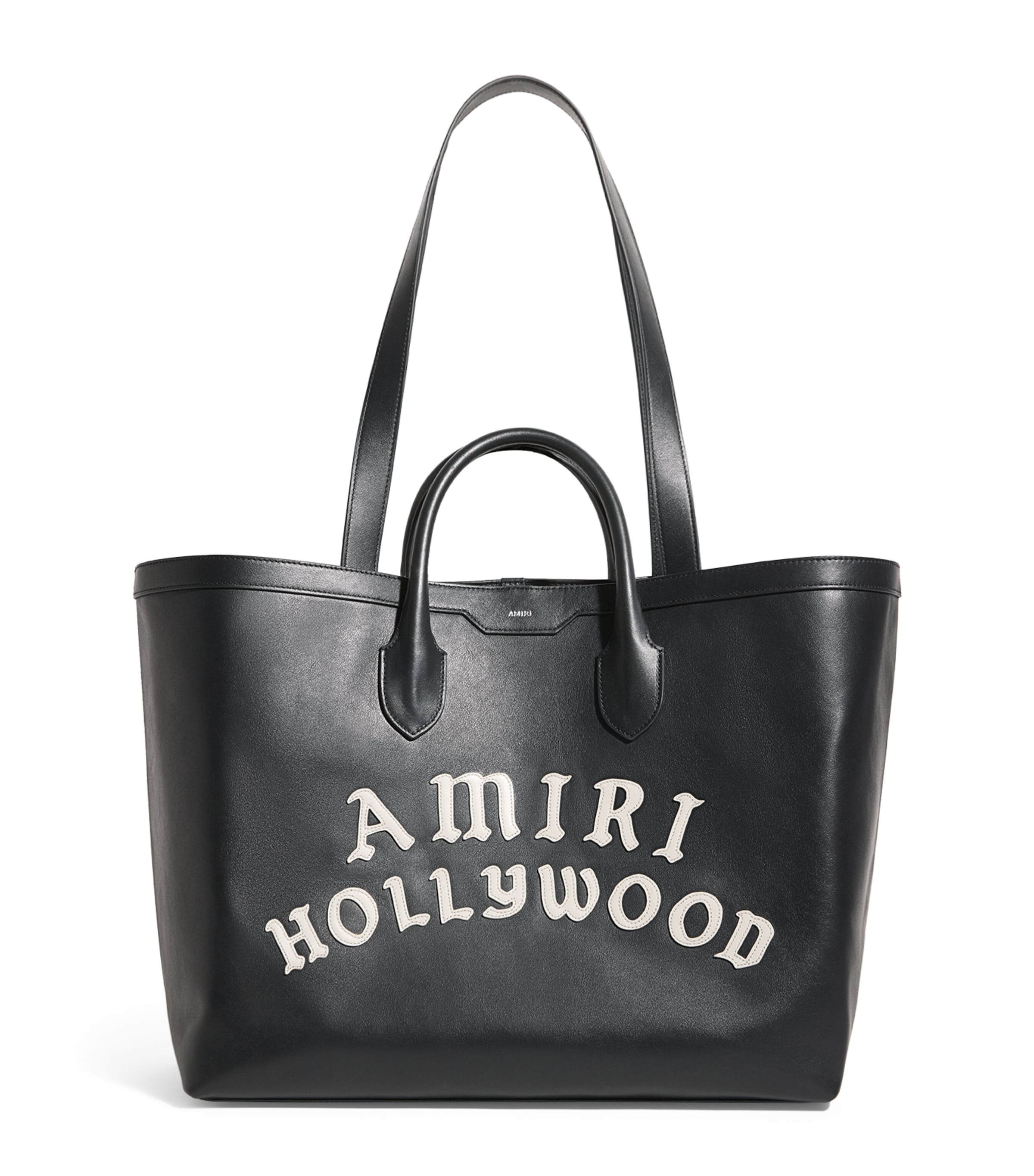 Amiri Leather Hollywood Tote Bag In Black