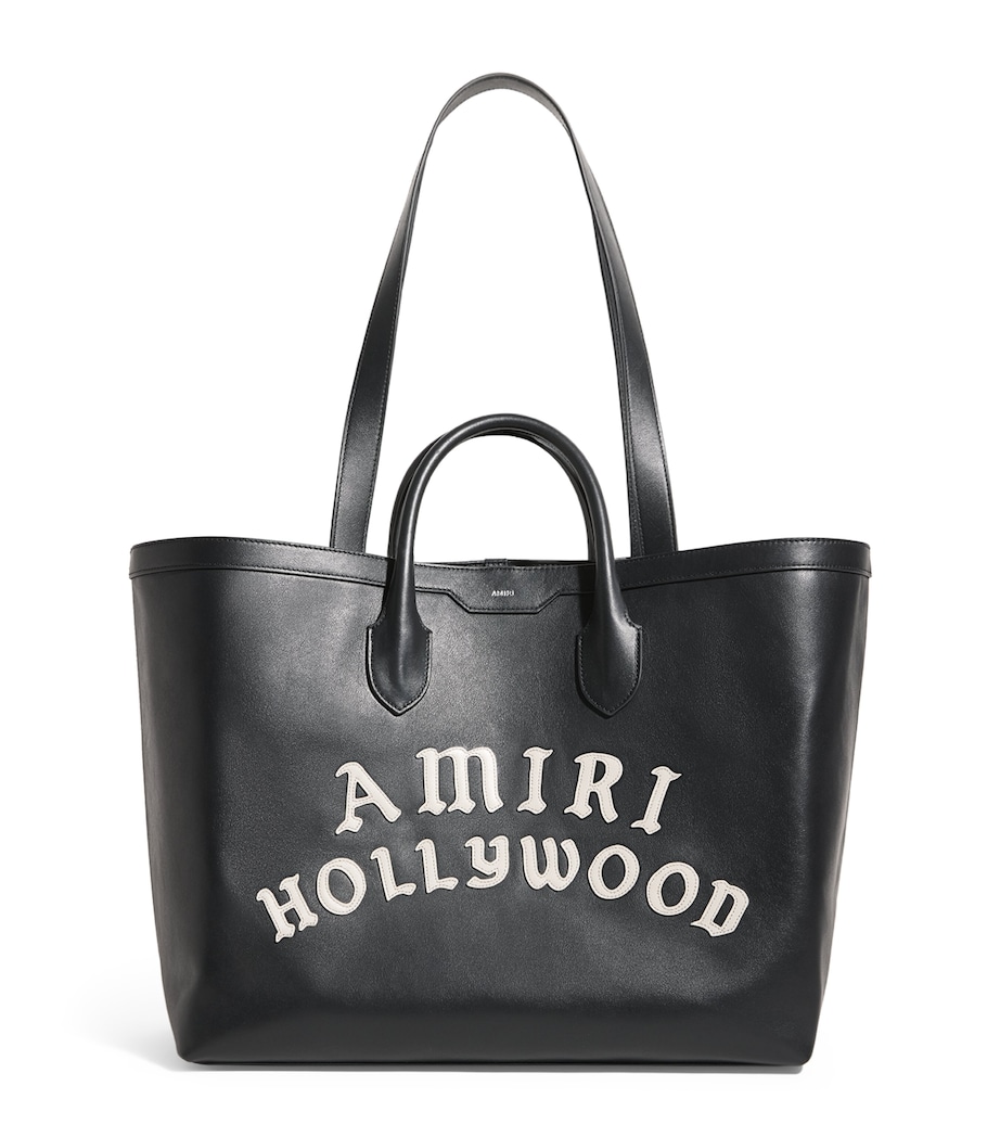 Leather Hollywood Tote Bag BLACK Image 1