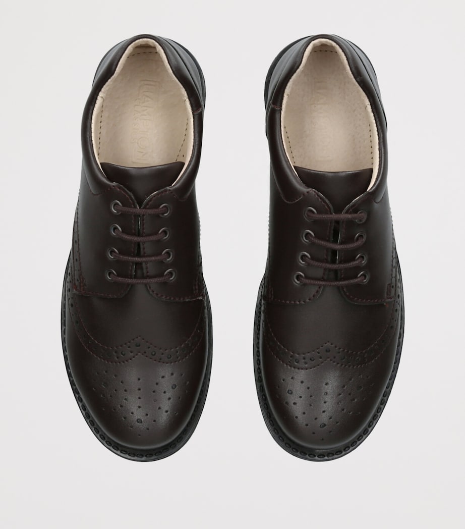 Leather Hamish School Shoes DARK BROWN Image 4