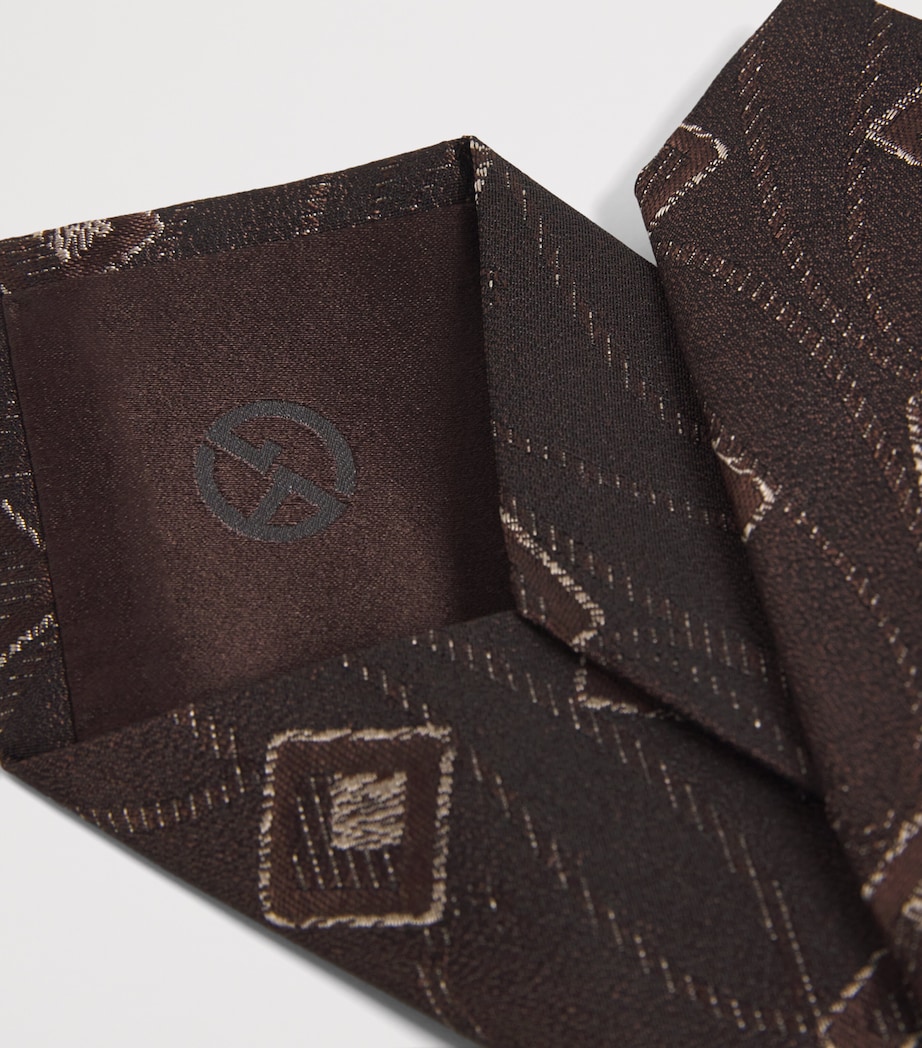 Silk Geometric Jacquard Tie F6045 Image 3
