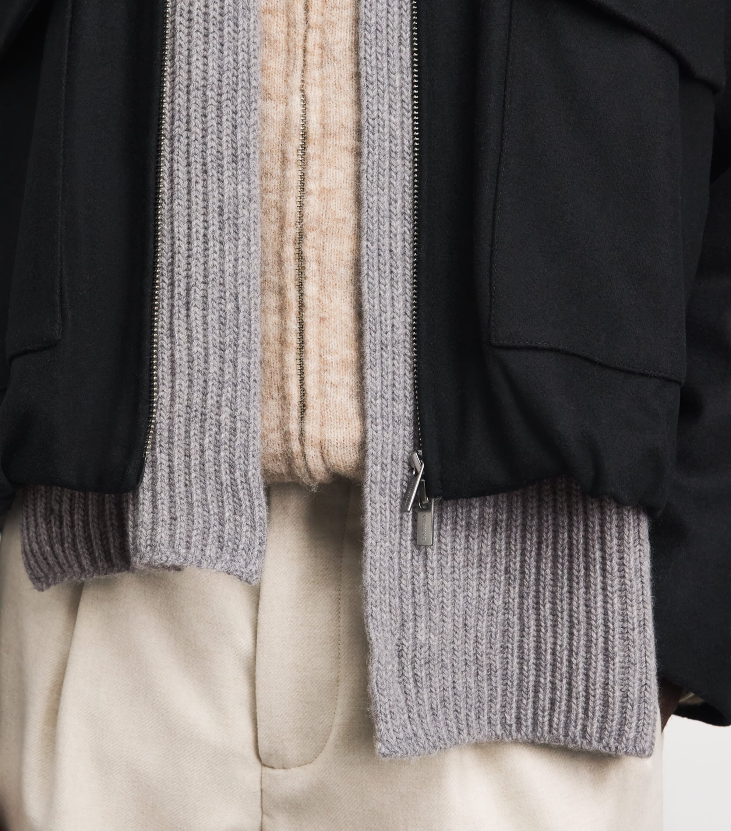 Johnstons Of Elgin Cashmere Lovat Ribbed Scarf Storm Grey Image 3